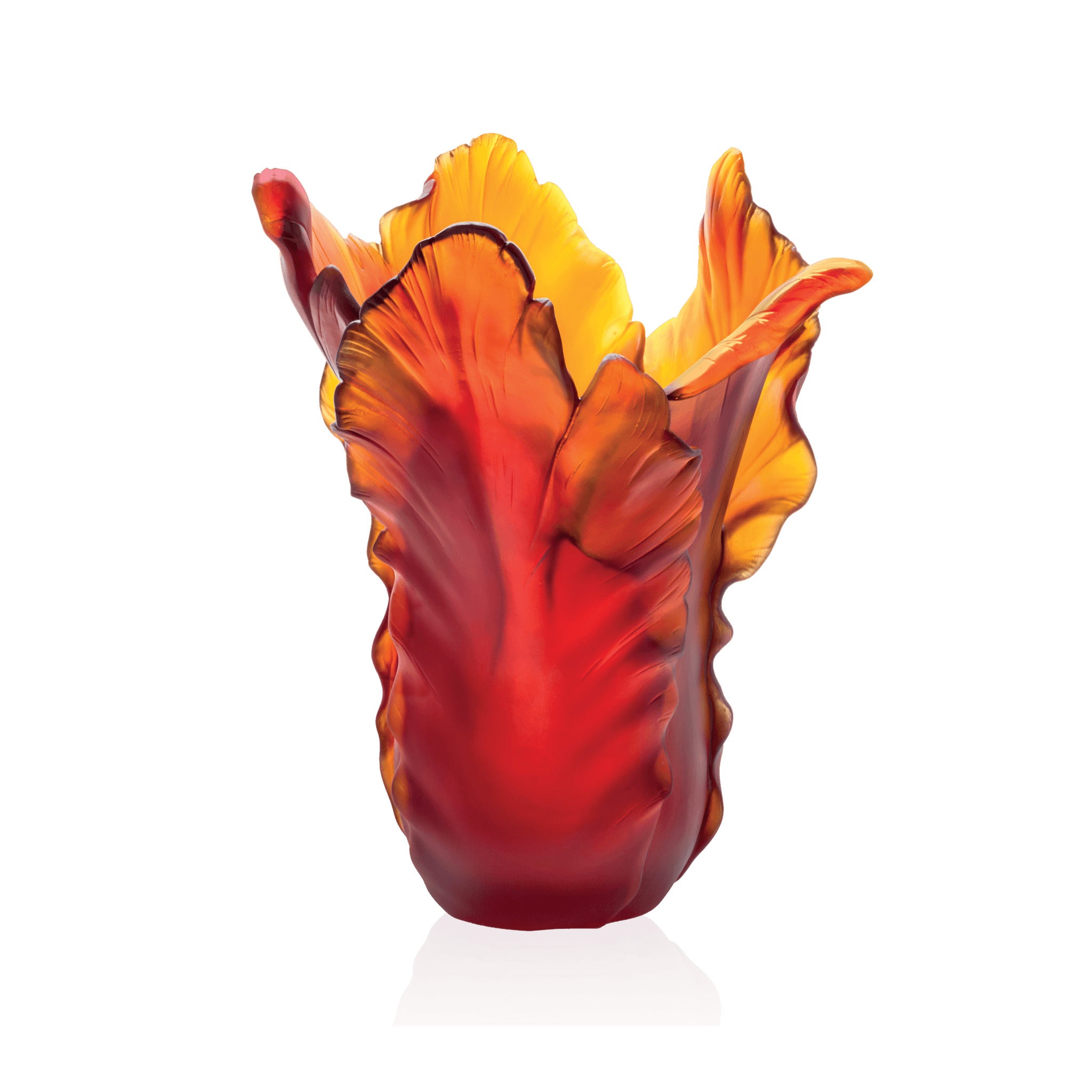Daum Tulipe Magnum Vase 50ex — Dark amber