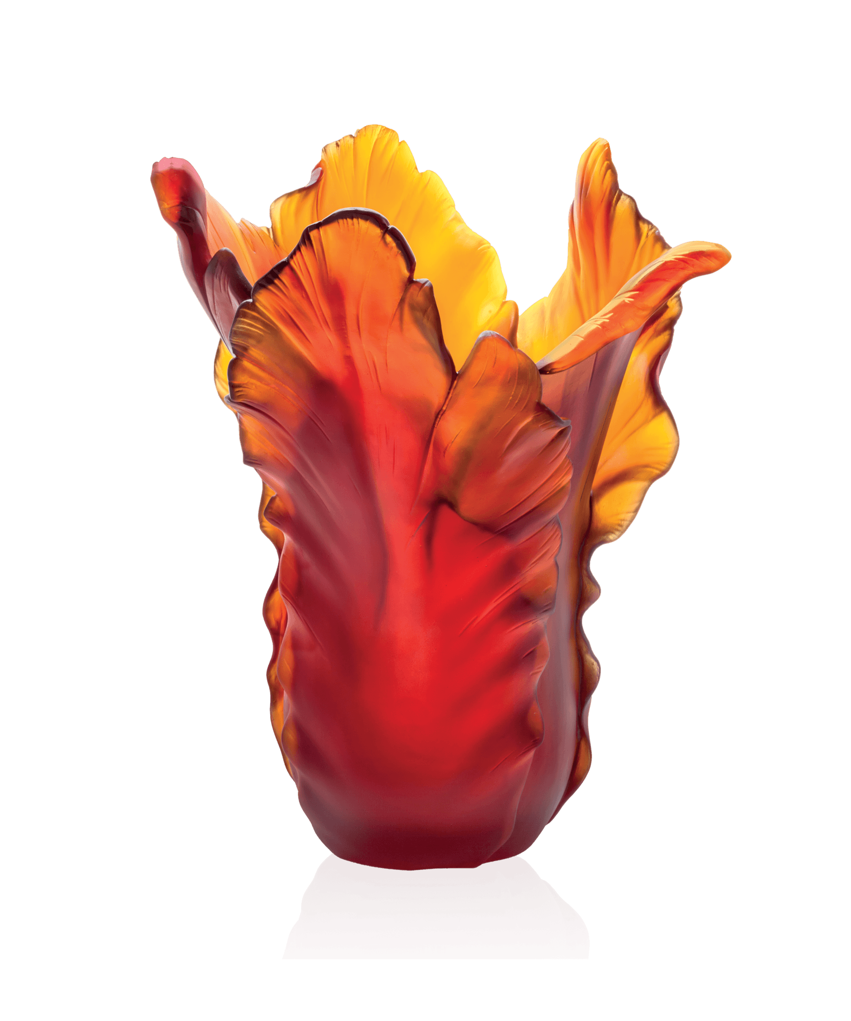 Daum Tulipe Magnum Vase 50ex β Dark amber