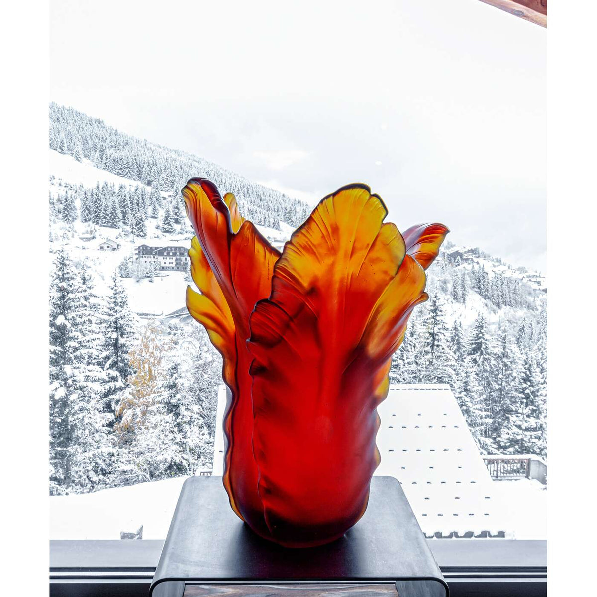 Daum Tulipe Magnum Vase 50ex – Dark amber, alternate view