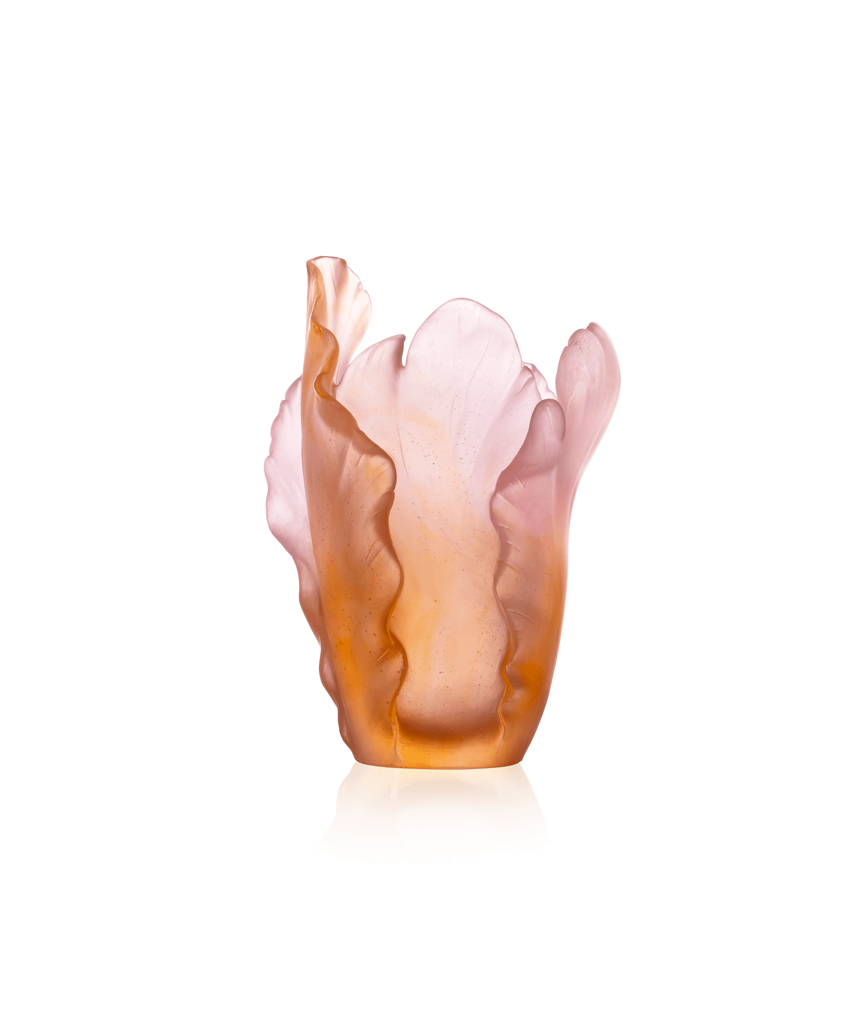 Daum Tulipe Vase β Amber Pink Small 125ex