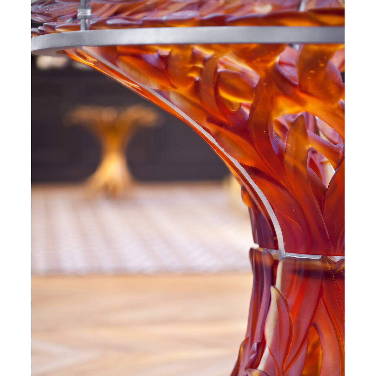 Daum Végétale 6 Piece Table Sculpture – Amber, lifestyle view