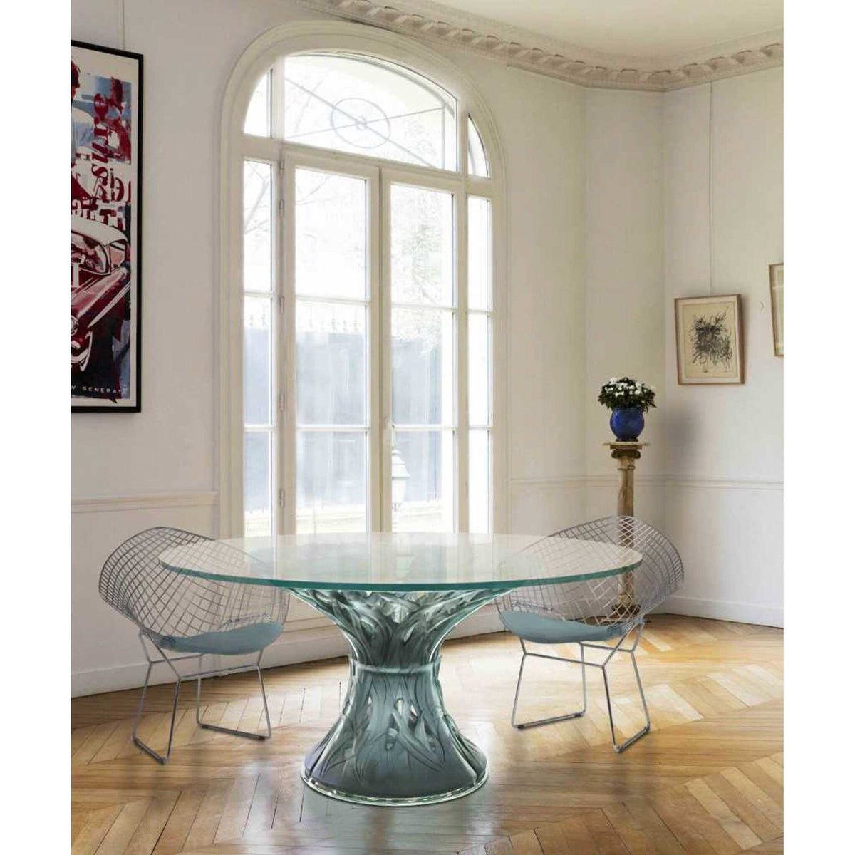 Daum Végétale 6 Piece Table Sculpture – Blue grey, lifestyle view
