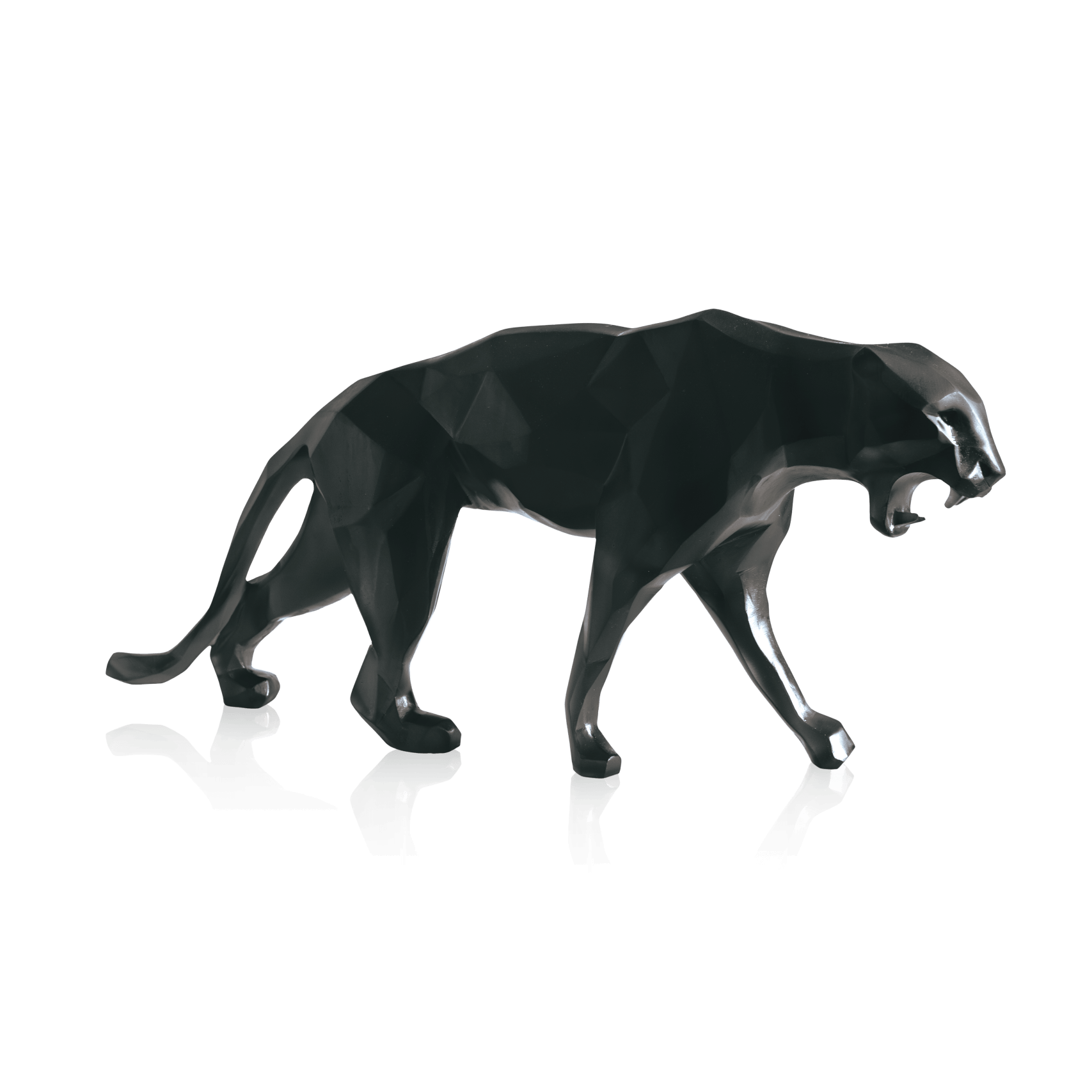 Daum Wild Panther By Richard Orlinski 99ex Sculpture — Black