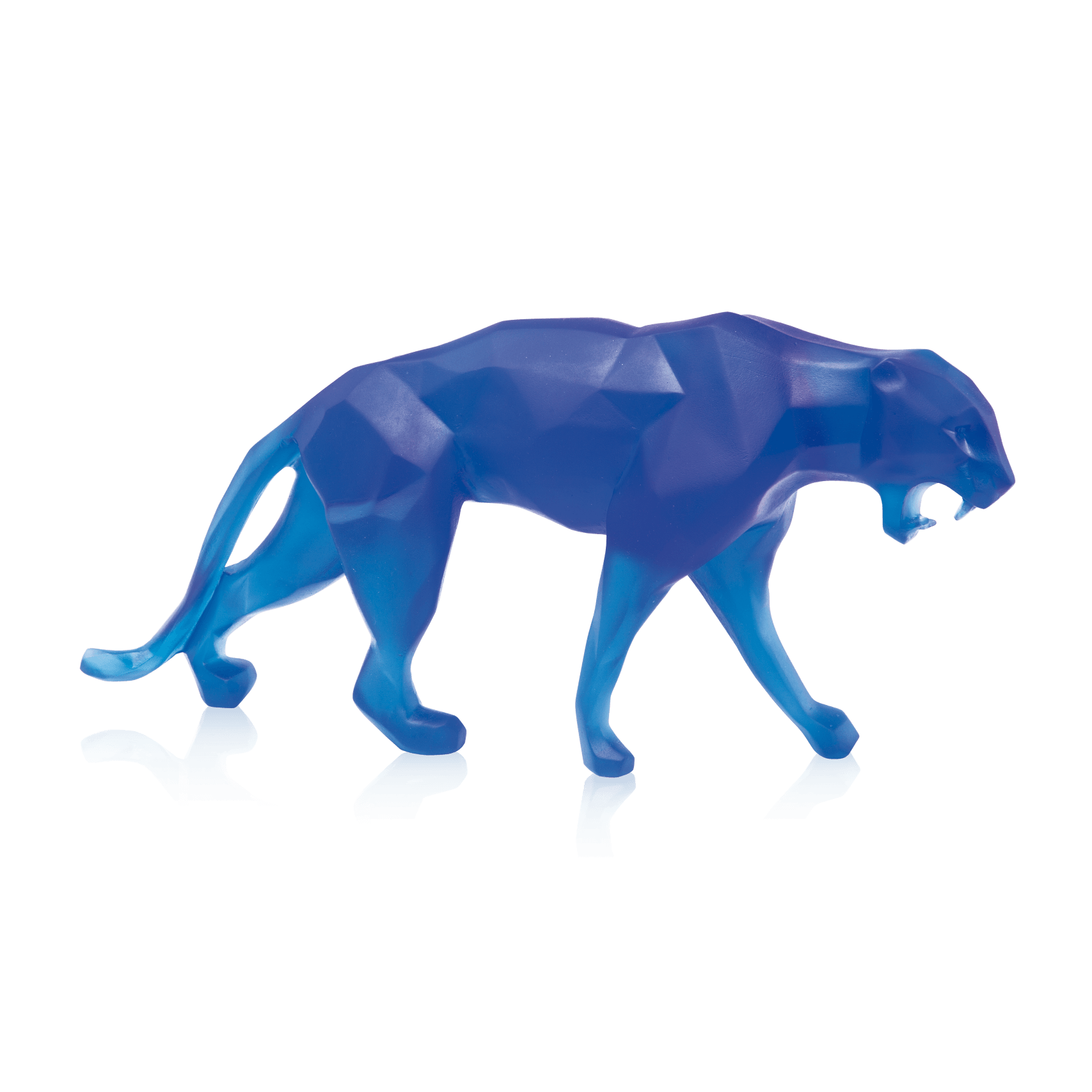 Daum Wild Panther By Richard Orlinski 99ex Sculpture — Blue