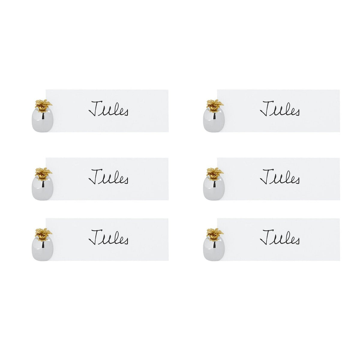 Ercuis Sélection Marque-Places Set of 6 Place Card Holder Pineapple