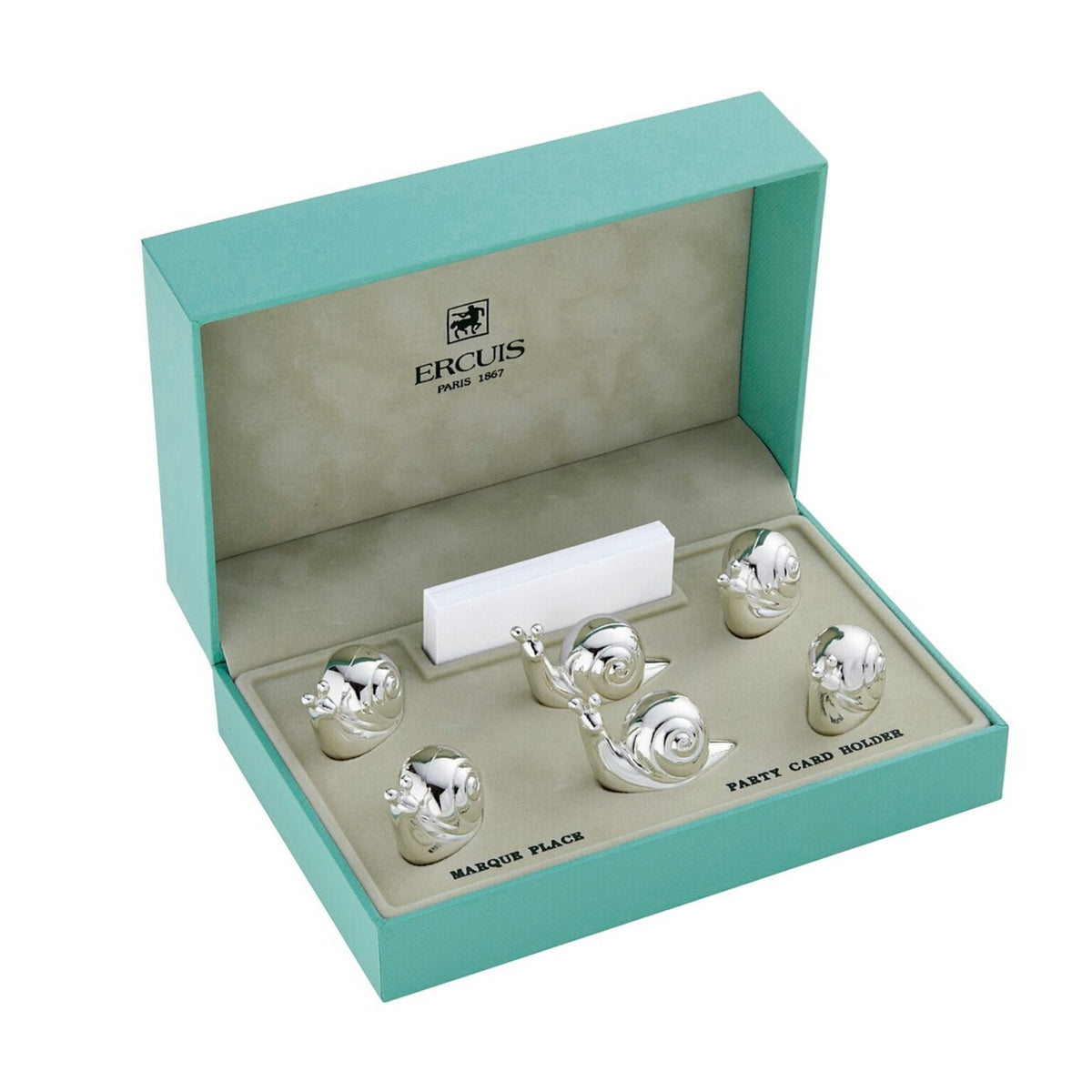 Ercuis Sélection Marque-Places Set of 6 Place Card Holder Snail, view 3
