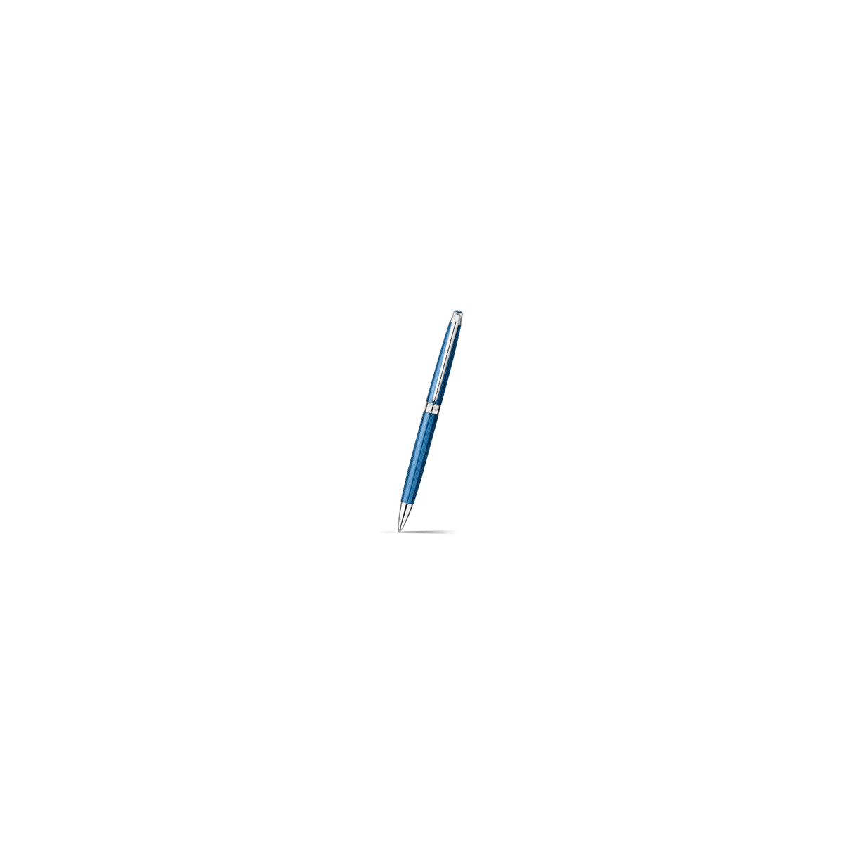 Caran d'Ache Léman Slim Grand Bleu Ballpoint Pen on a white background