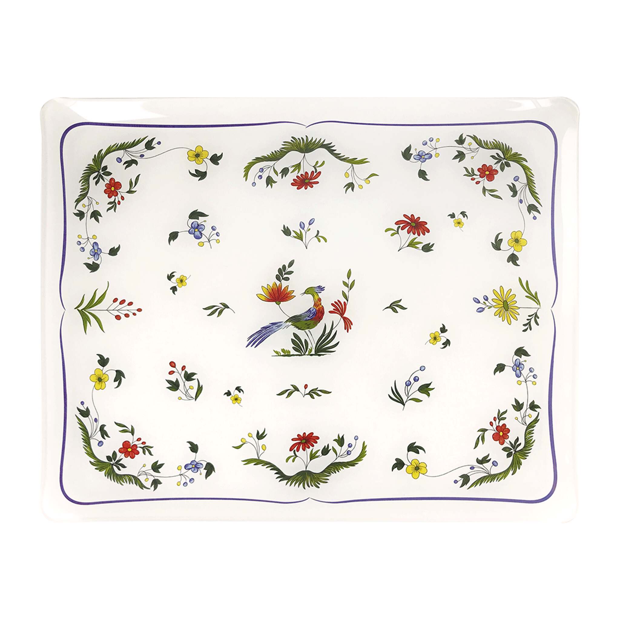 Gien Acrylic Serving Tray, Large - Oiseaux De Paradis