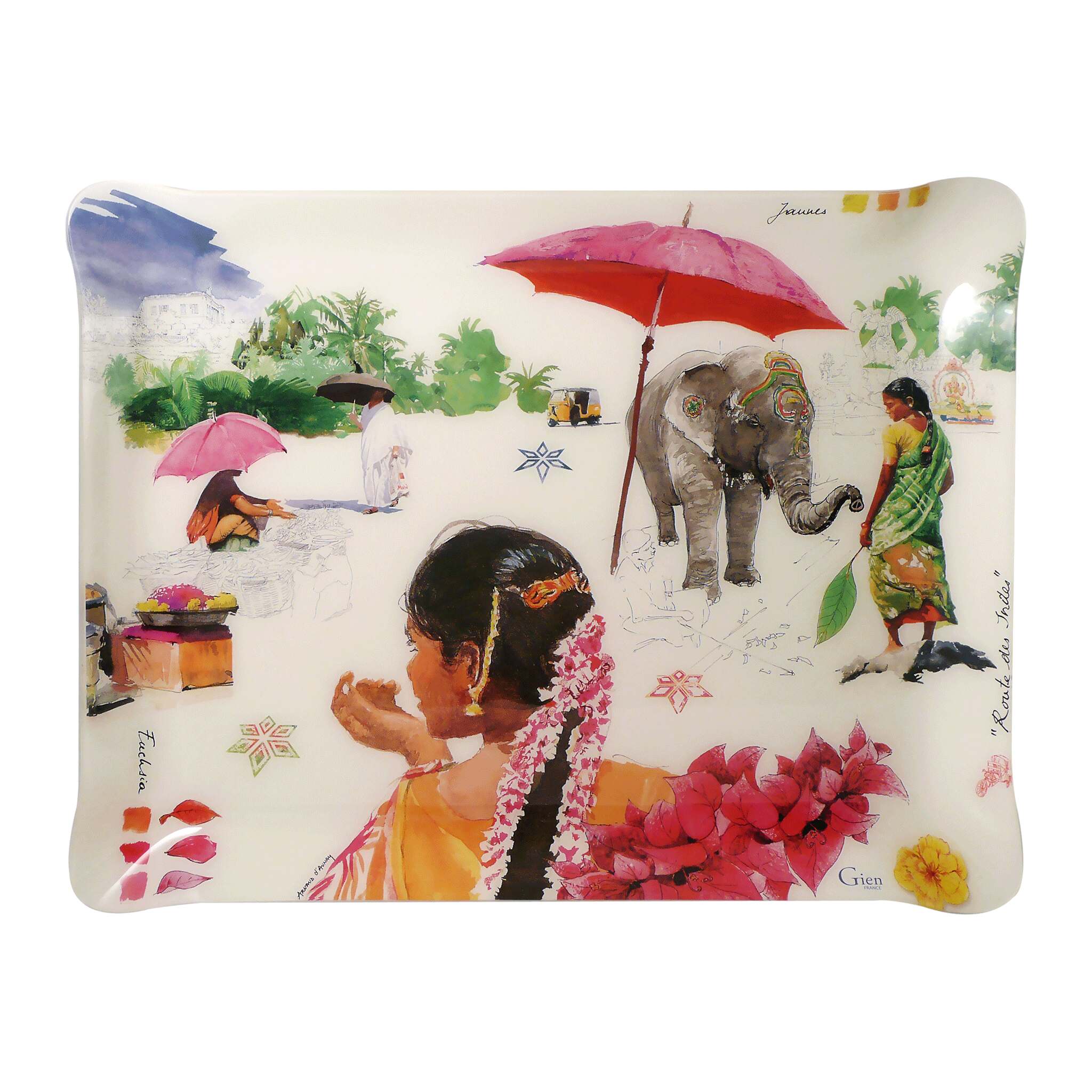 Gien Acrylic Serving Tray, Large - Route Des Indes