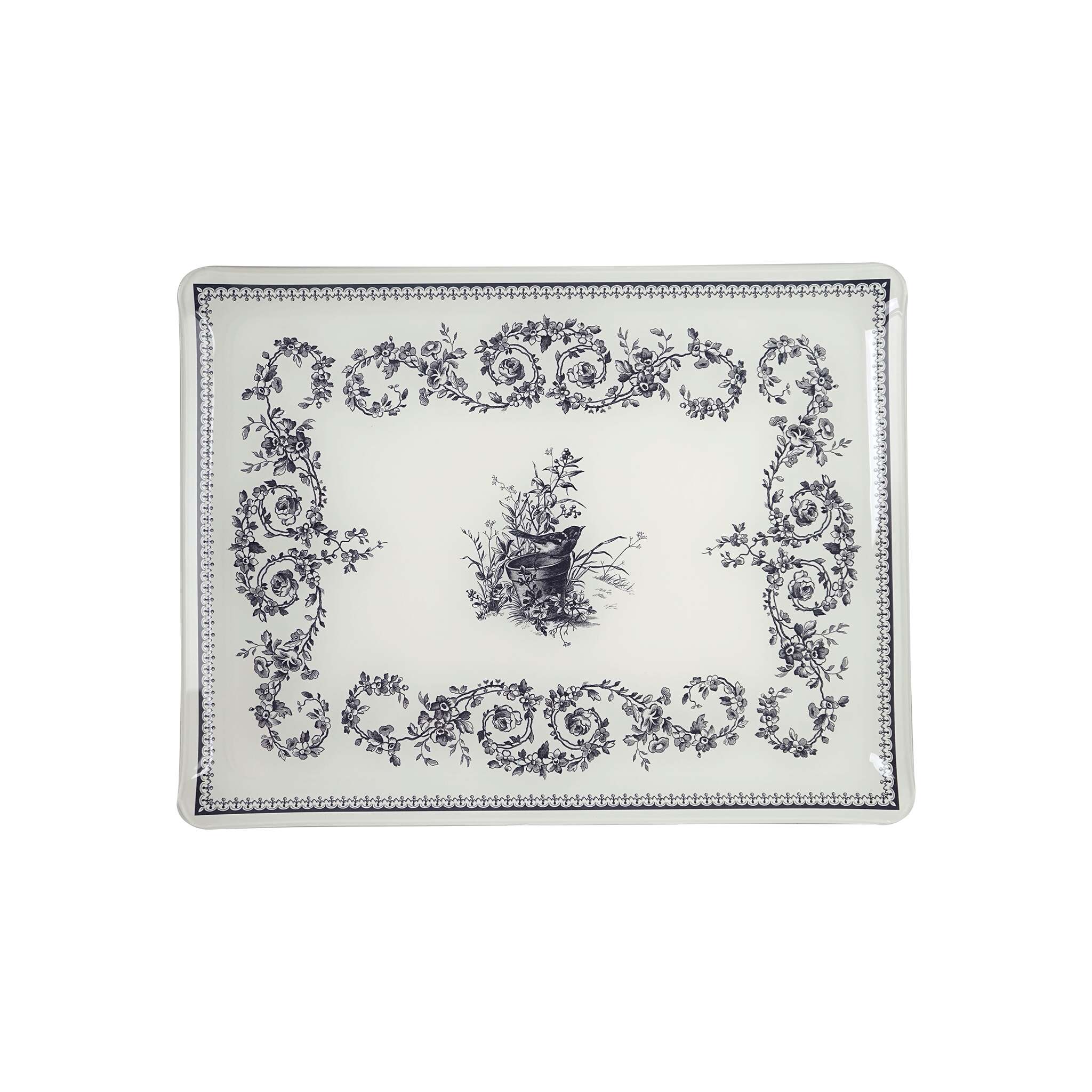 Gien Acrylic Serving Tray, Small - Les Dépareillées Blue