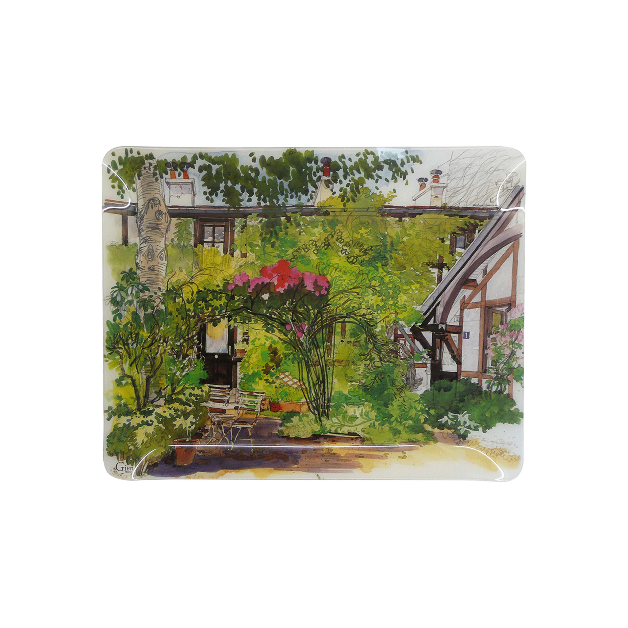 Gien Acrylic Serving Tray, Small - Paris Giverny