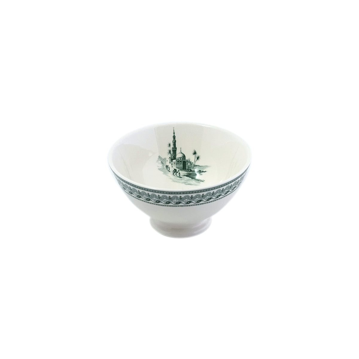 Gien Bowl, Large - Les Dépareillées Green, alternate view