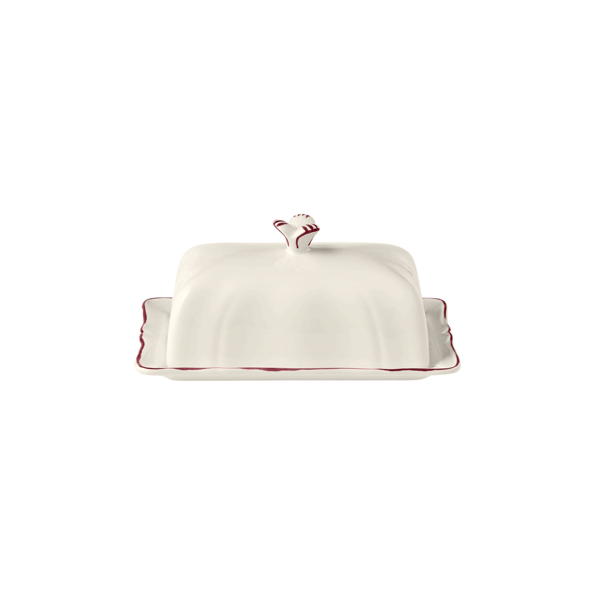 Gien Butter Dish - Filet Burgundy
