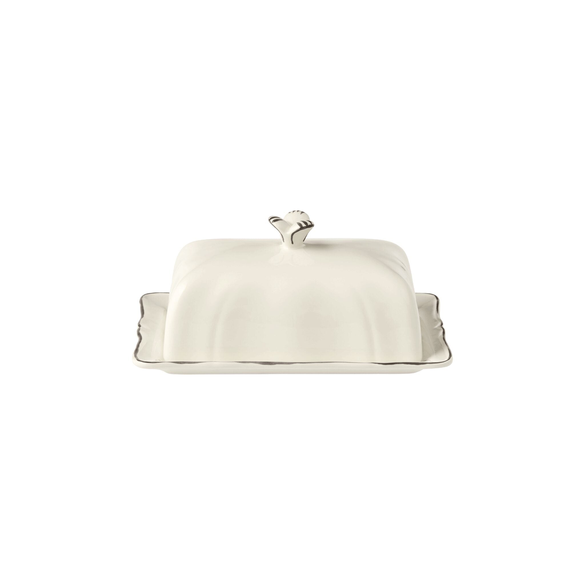 Gien Butter Dish - Filet Taupe