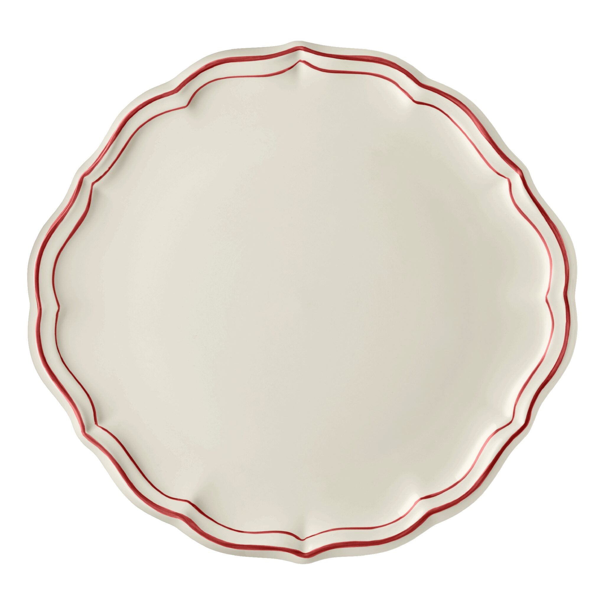 Gien Cake Platter - Filet Red