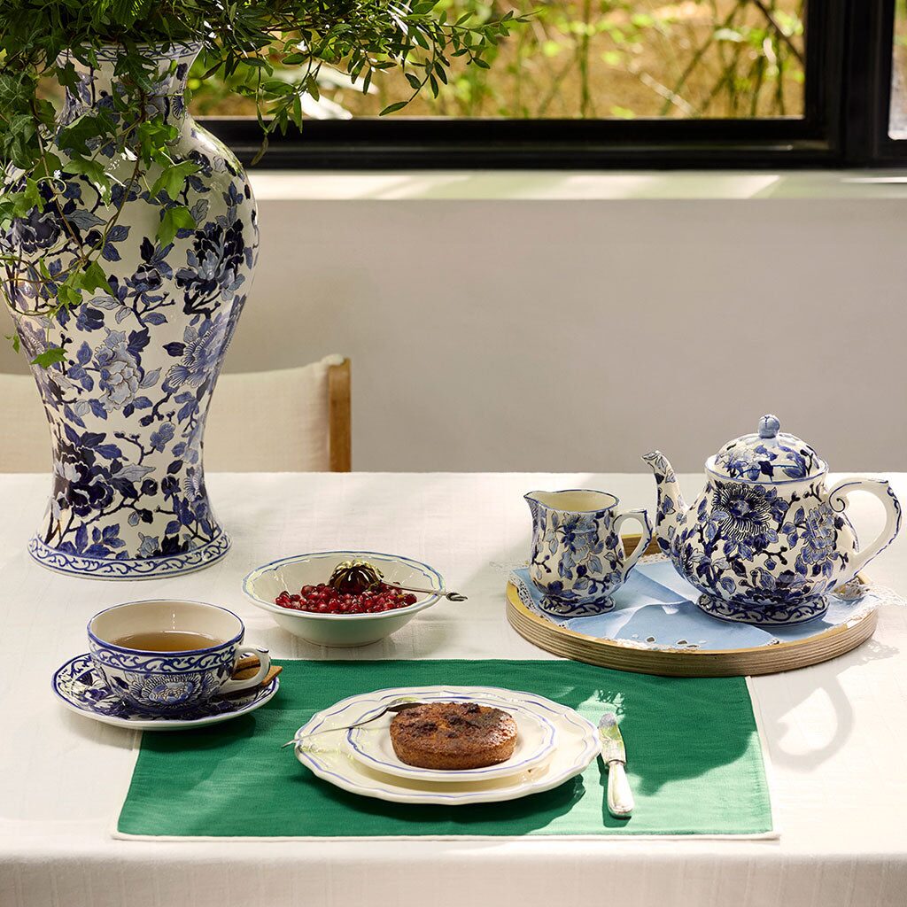 Gien Cereal Bowl - Pivoines Bleues, alternate view