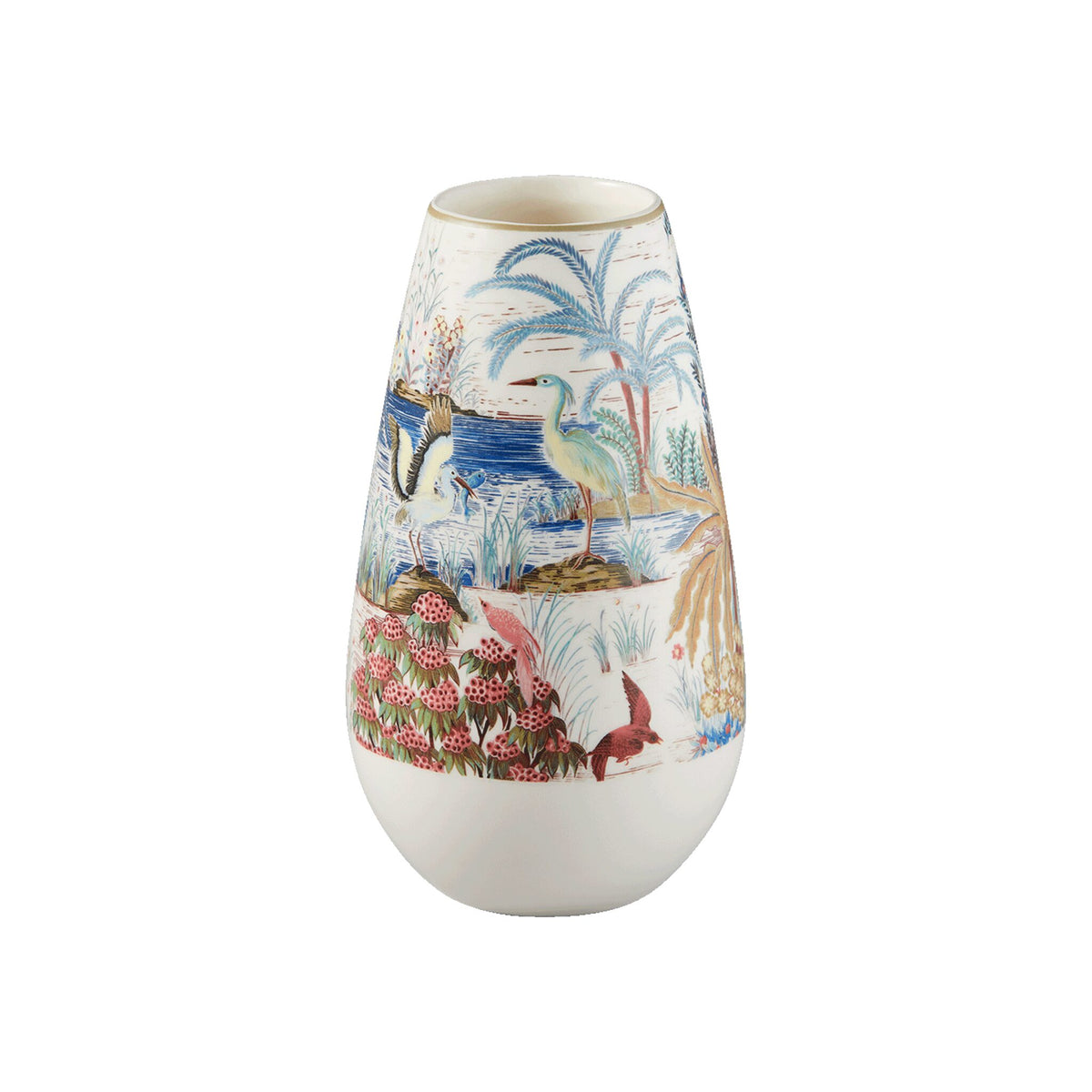 Gien Contour Vase, Large - Le Jardin Du Palais, alternate view