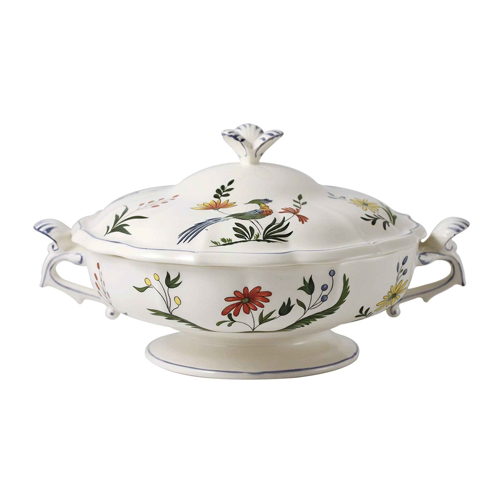 Gien Covered Vegetable - Oiseaux De Paradis Vegetable Bowl