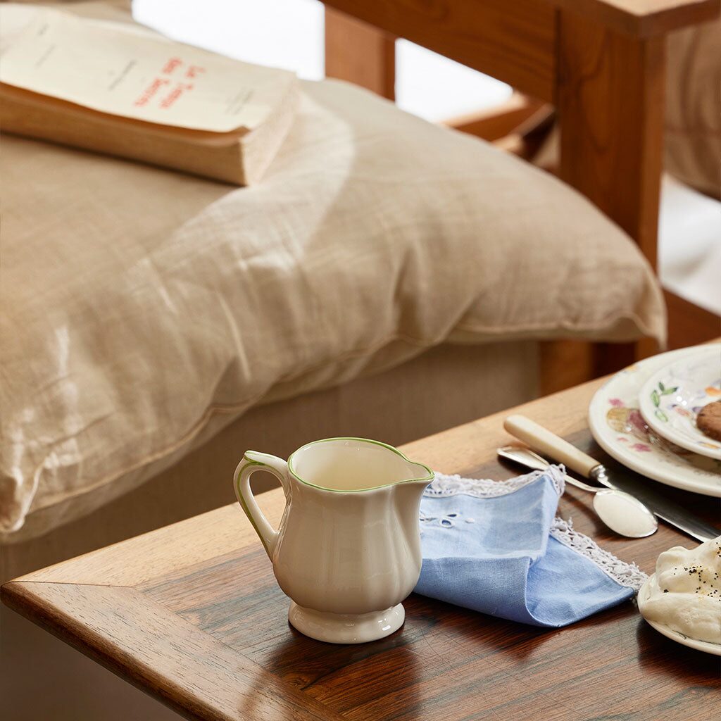 Gien Creamer - Filet Green, alternate view