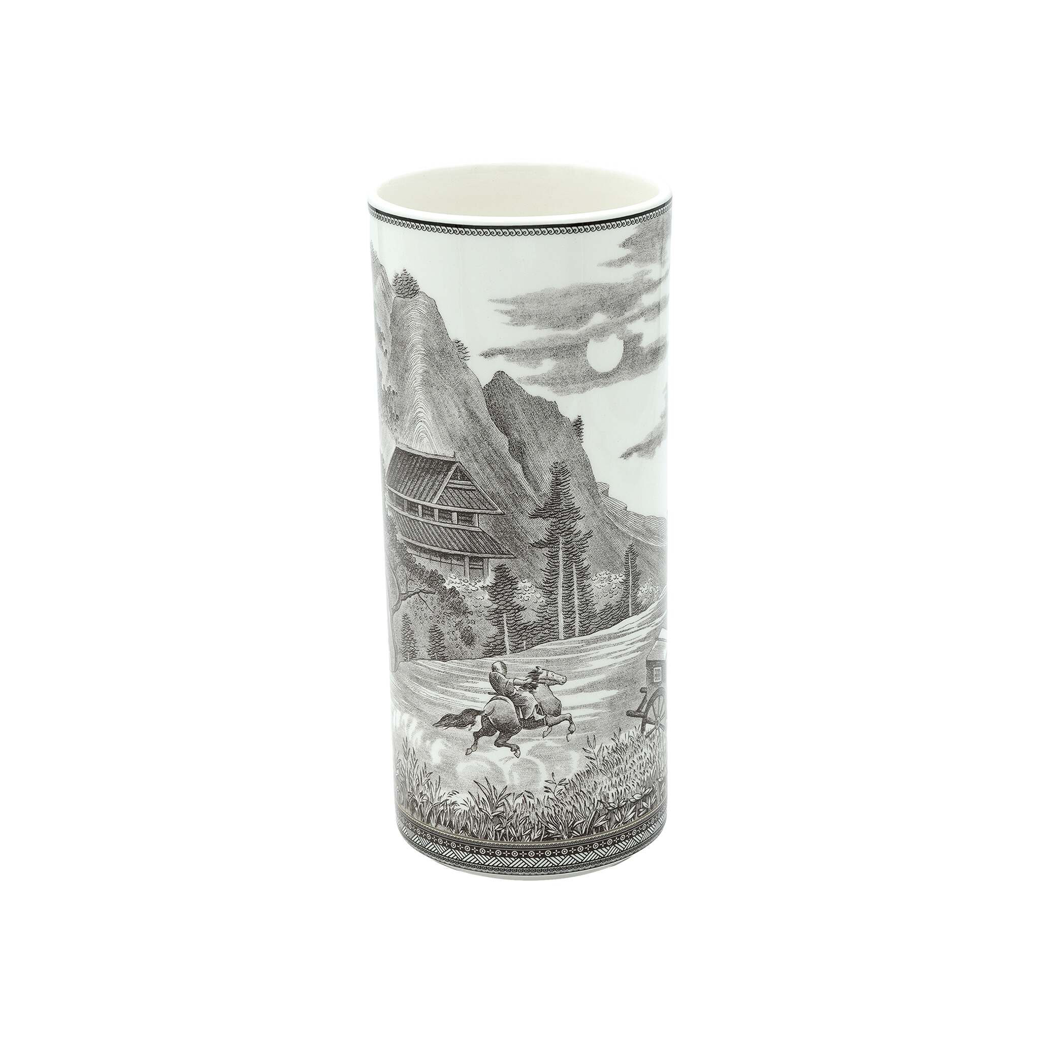 Gien Cylinder Vase, Medium - Le Cavalier Des Steppes