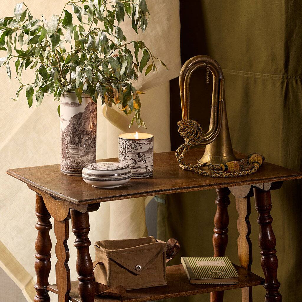 Gien Cylinder Vase, Medium - Le Cavalier Des Steppes, alternate view