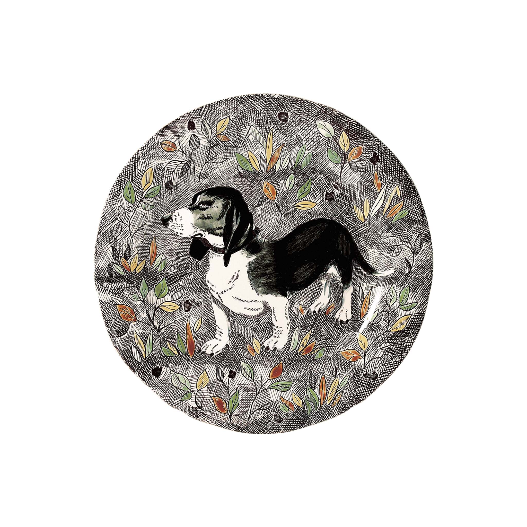 Gien Dessert Plate Basset - Rambouillet