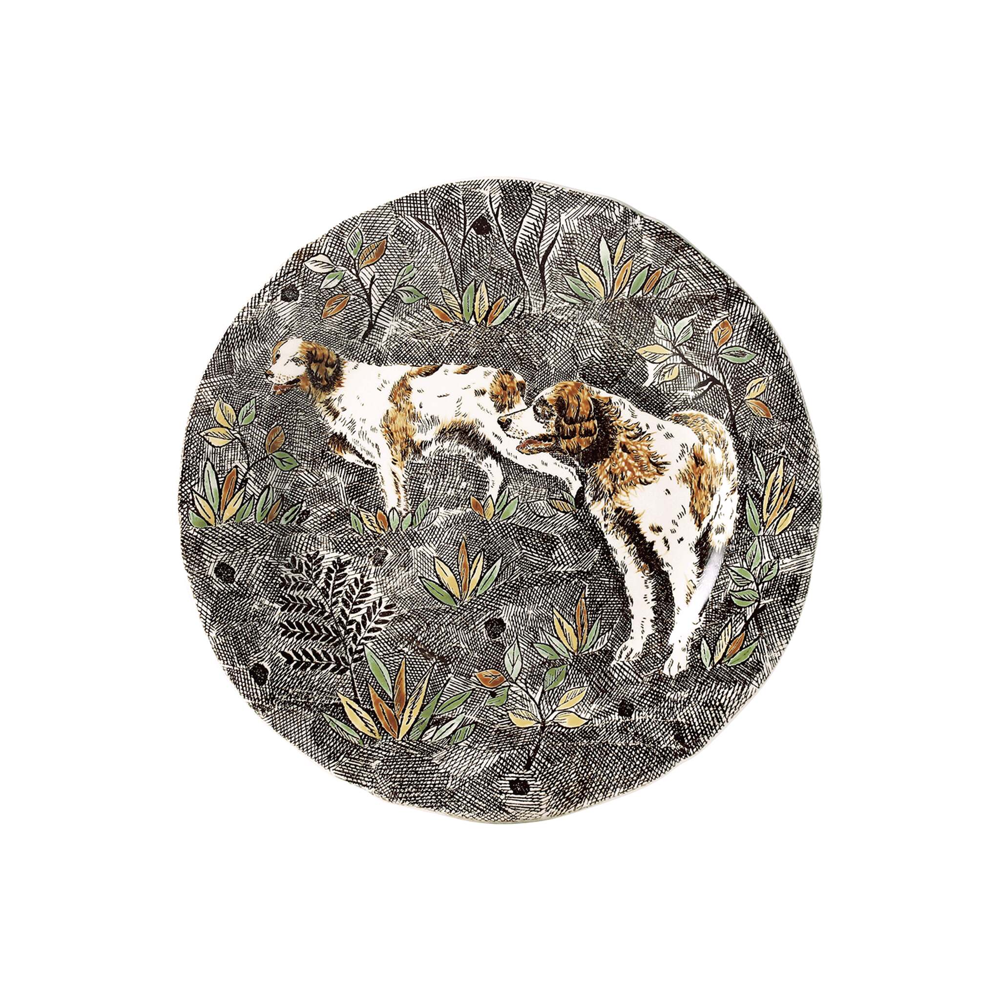 Gien Dessert Plate Spaniel - Rambouillet