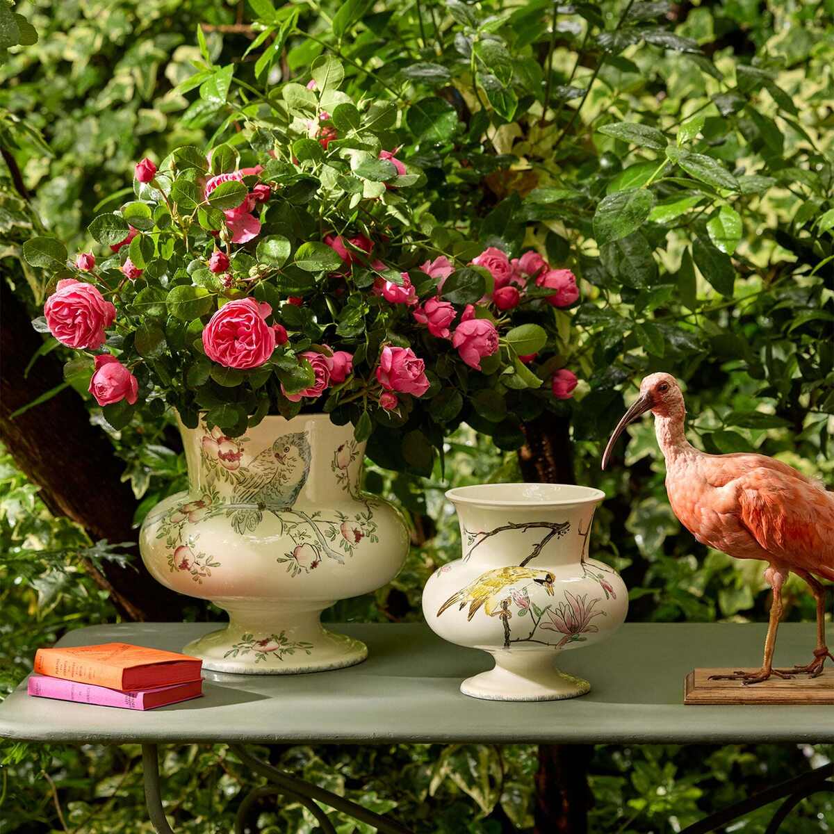 Gien Faenza Vase, Large - Grands Oiseaux, view 2