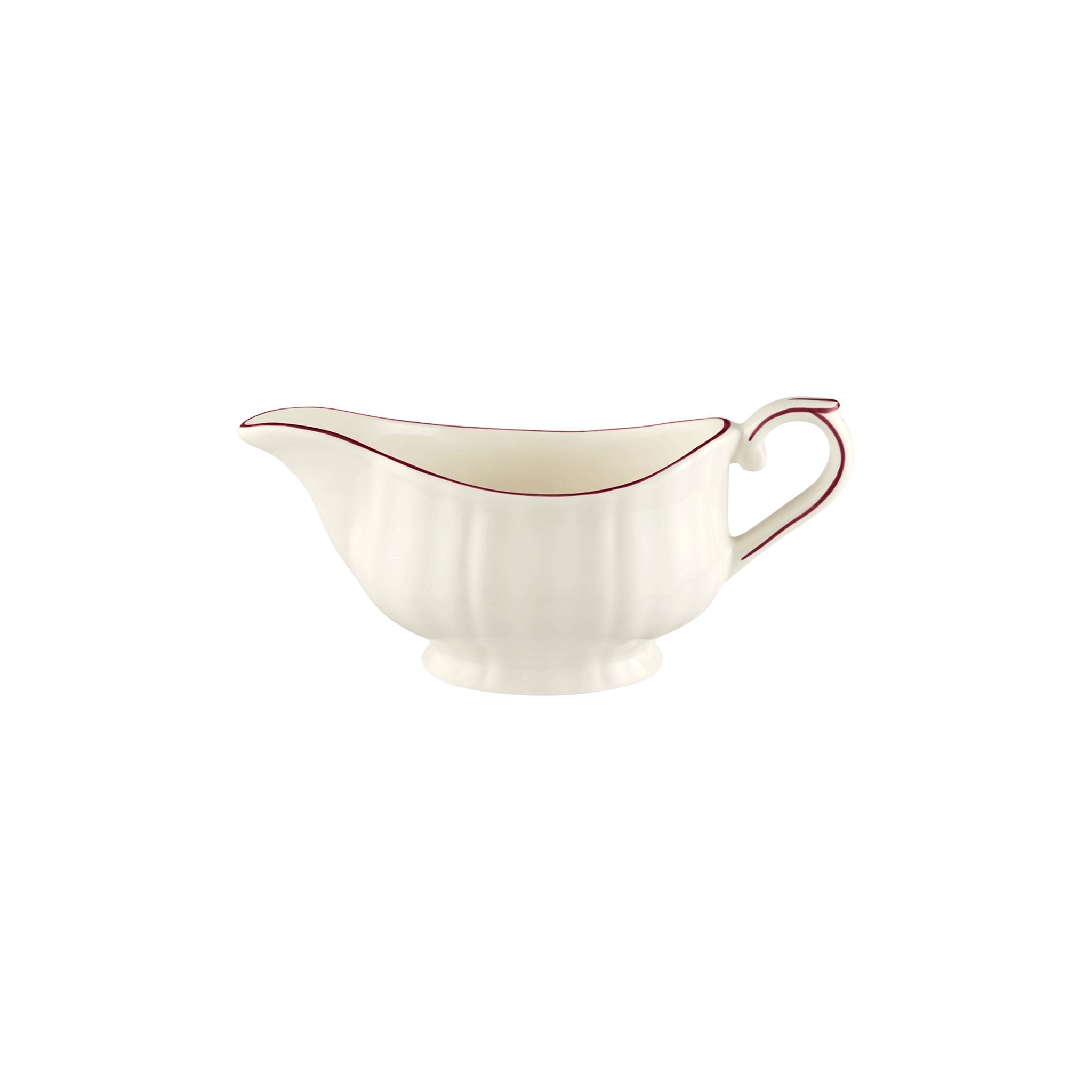 Gien Gravy Boat - Filet Burgundy