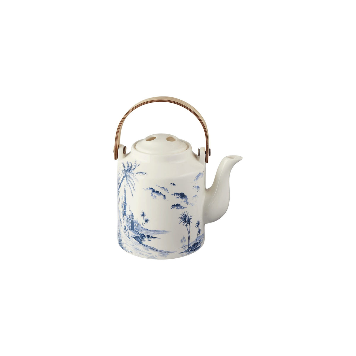 Gien Japanese Teapot - Les Dépareillées Blue, alternate view
