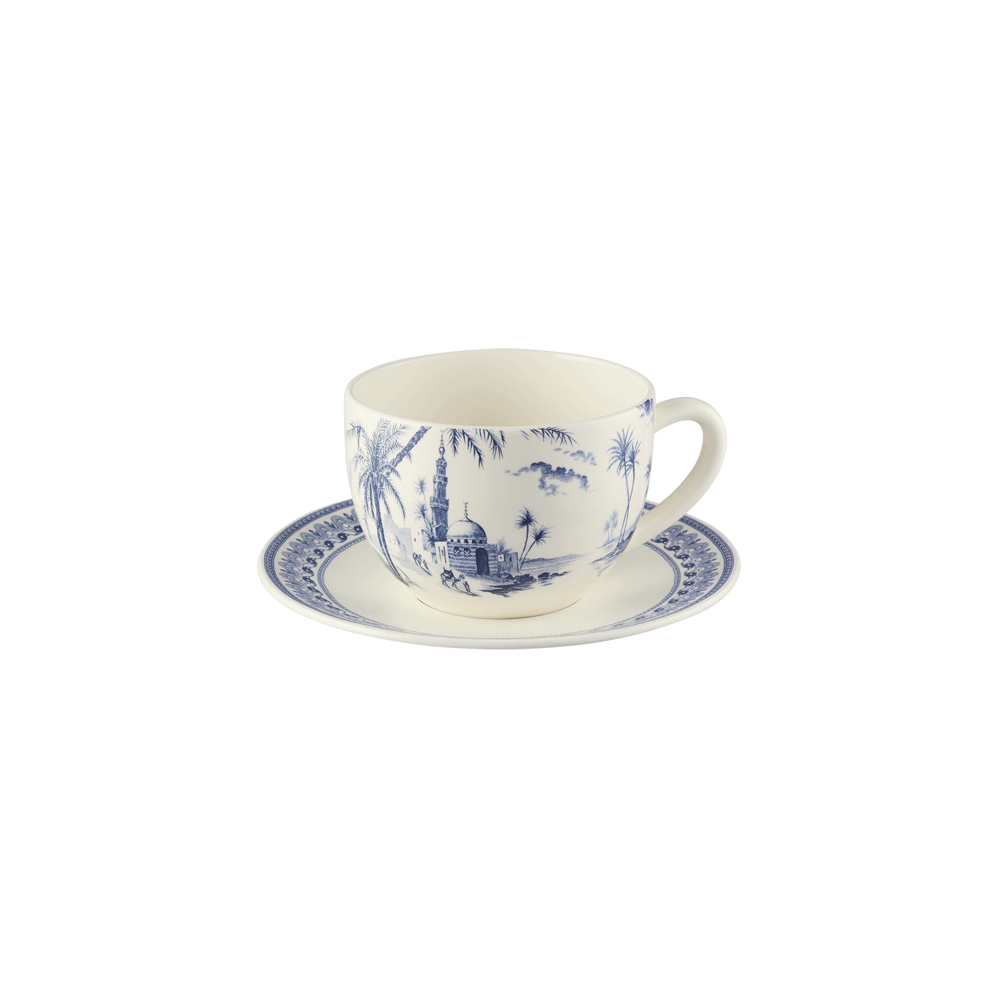 Gien Jumbo Cup & Saucer - Les Dépareillées Blue Cup & Saucer Set