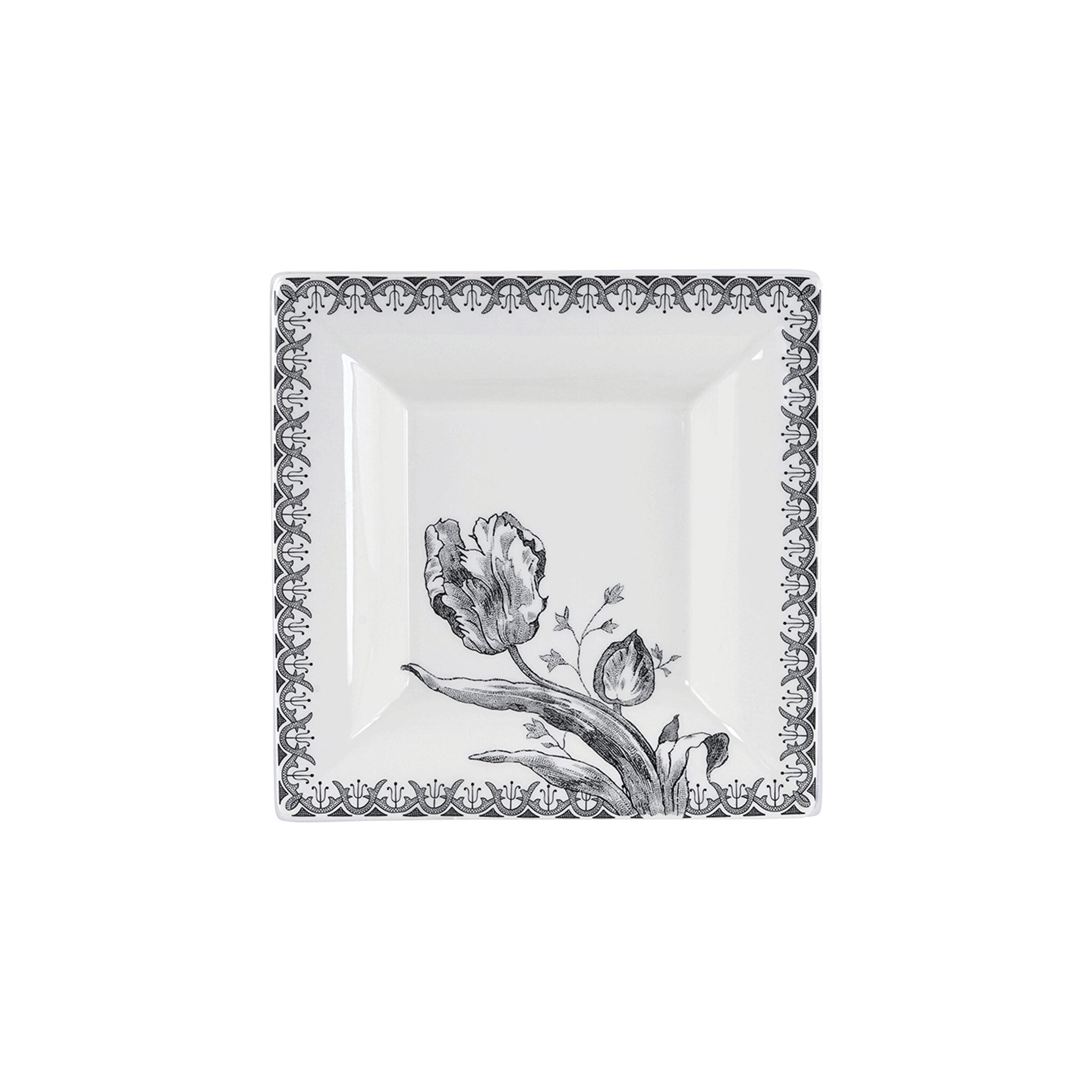 Gien Large Square Candy Tray - Tulipes Candy Dish