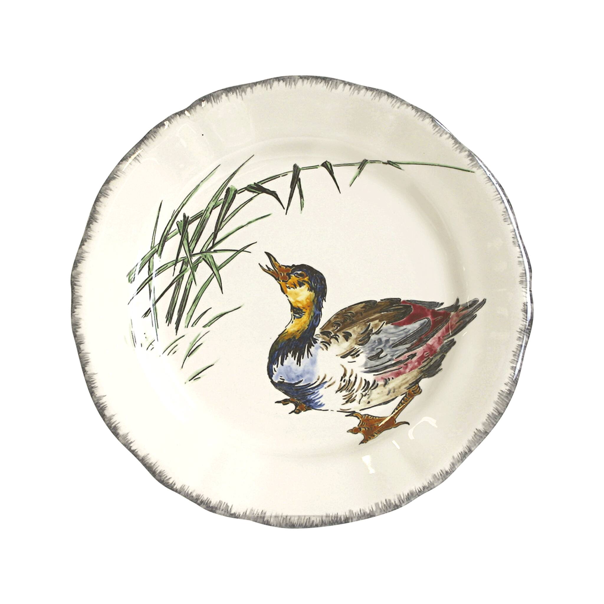 Gien Luncheon Plate Duck - Grands Oiseaux