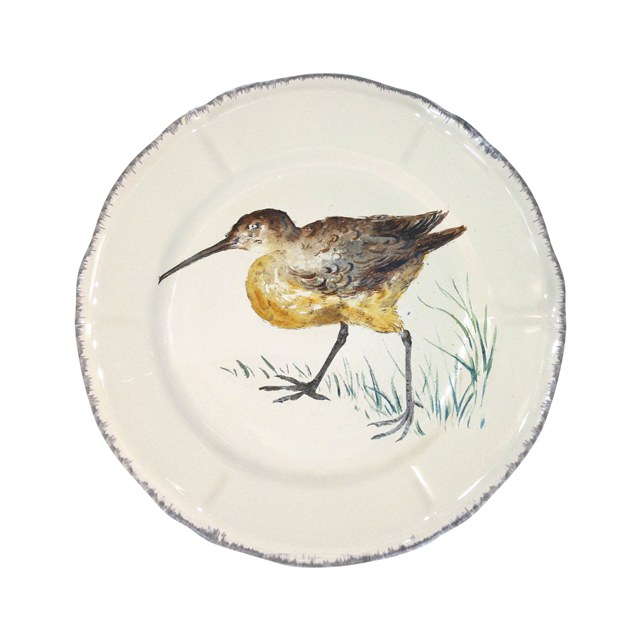 Gien Luncheon Plate Woodcock - Grands Oiseaux