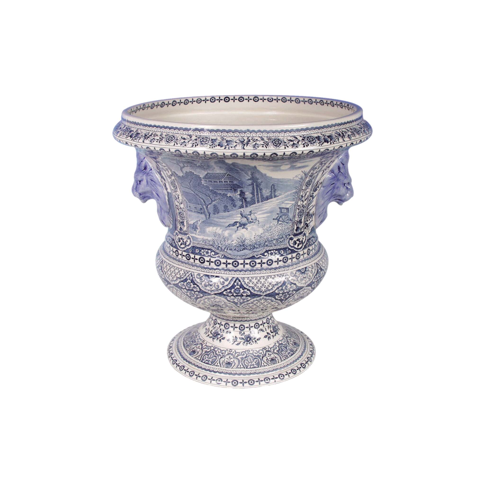 Gien Medici Vase - Cavalier Bleu