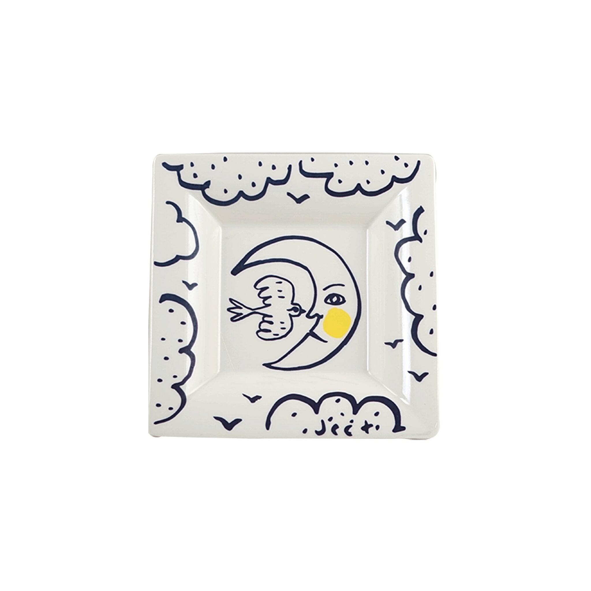 Gien Moon Large Square Candy Tray - L'Archipel Sentimental Candy Dish