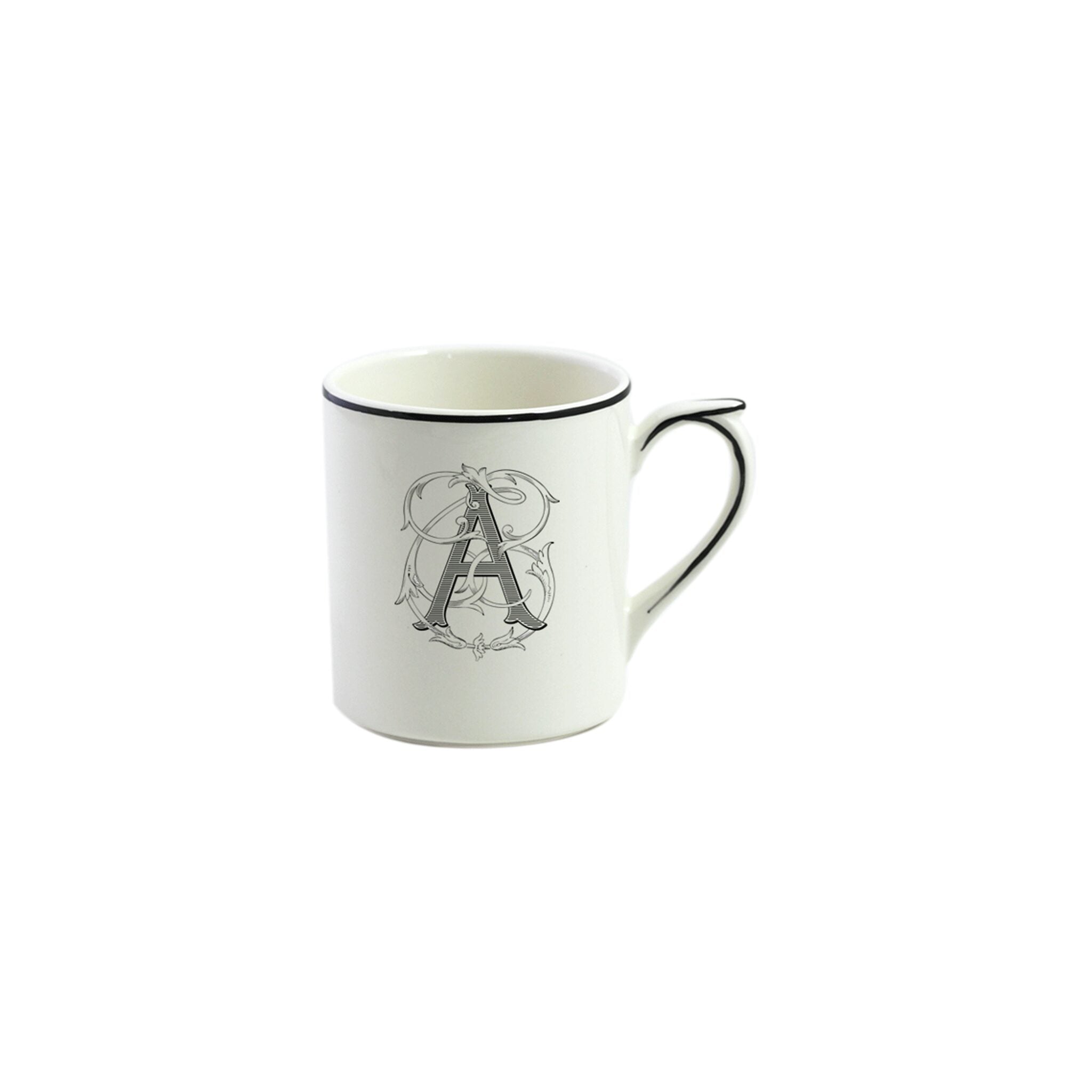 Gien Mug A - Filet Midnight Monogram