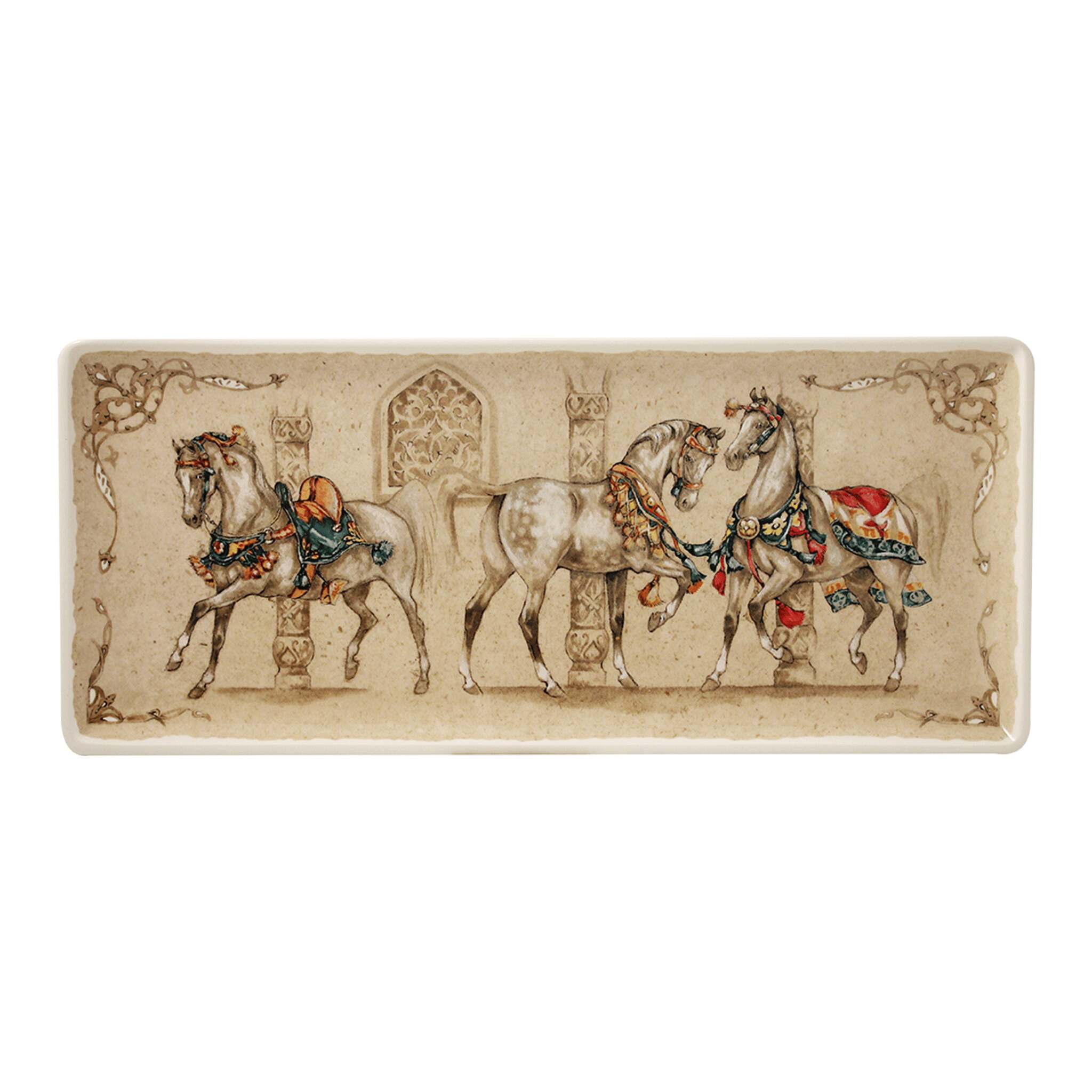 Gien Oblong Serving Tray - Chevaux Du Vent