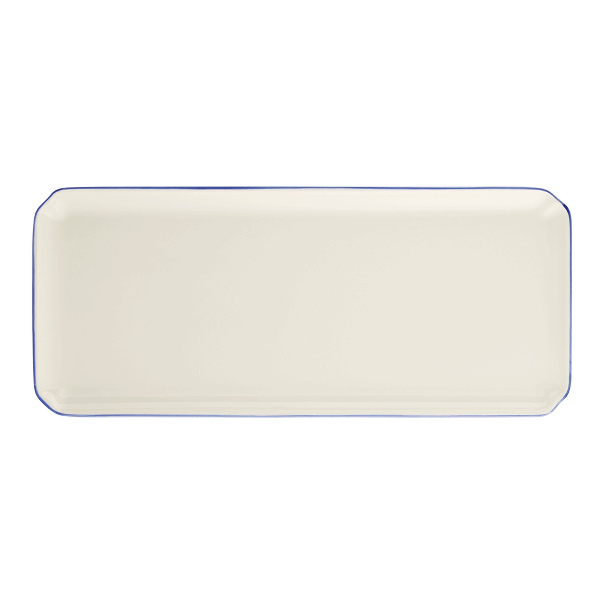 Gien Oblong Serving Tray - Filet Blue