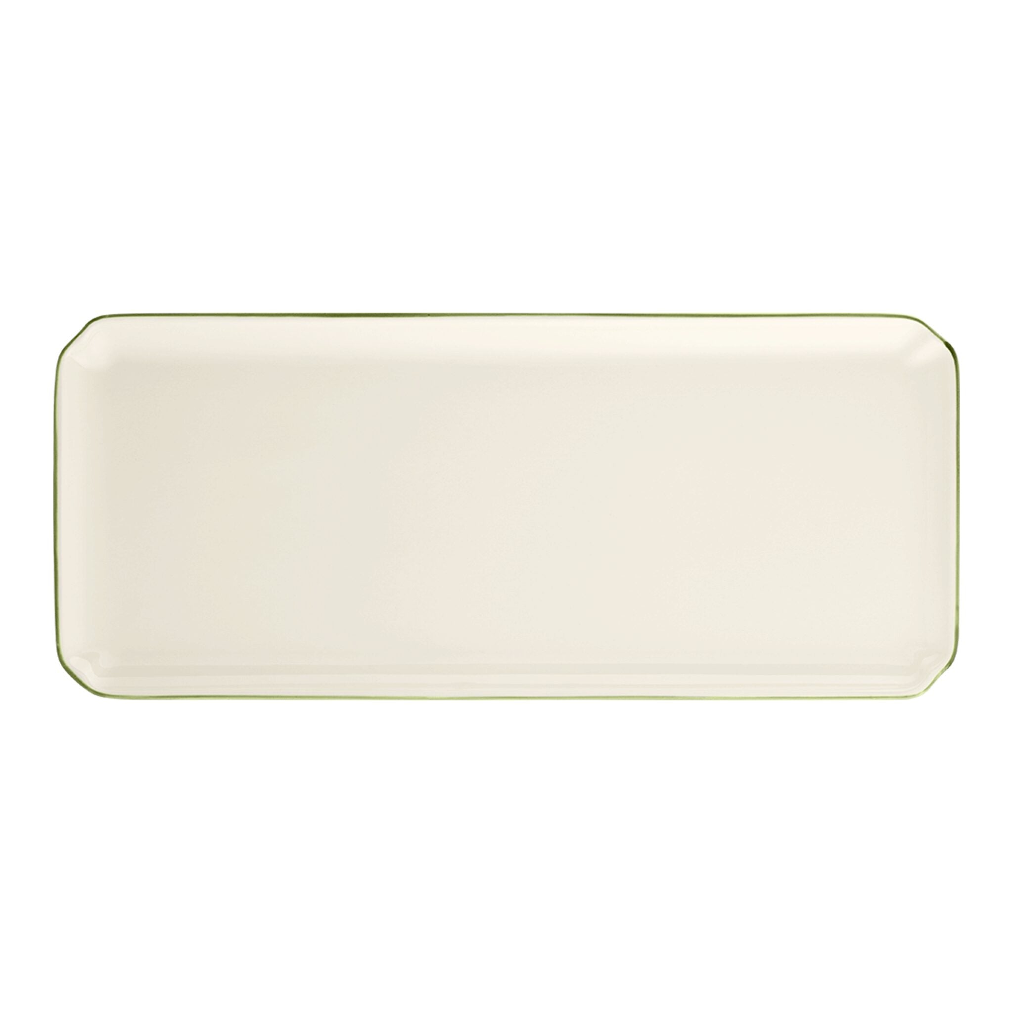 Gien Oblong Serving Tray - Filet Green