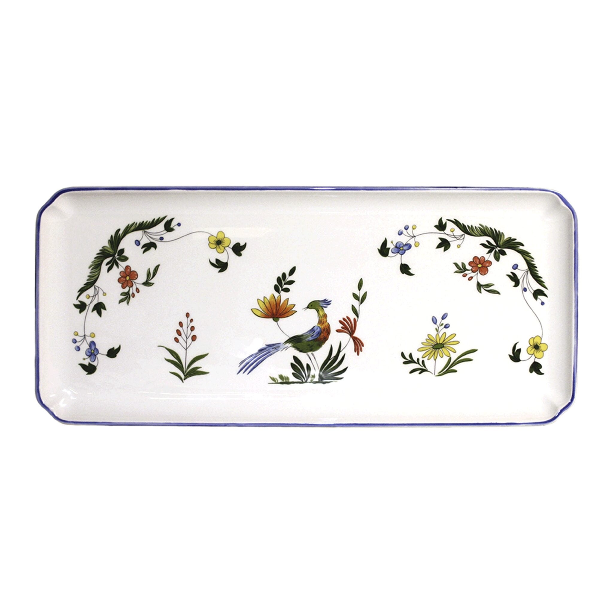 Gien Oblong Serving Tray - Oiseaux De Paradis