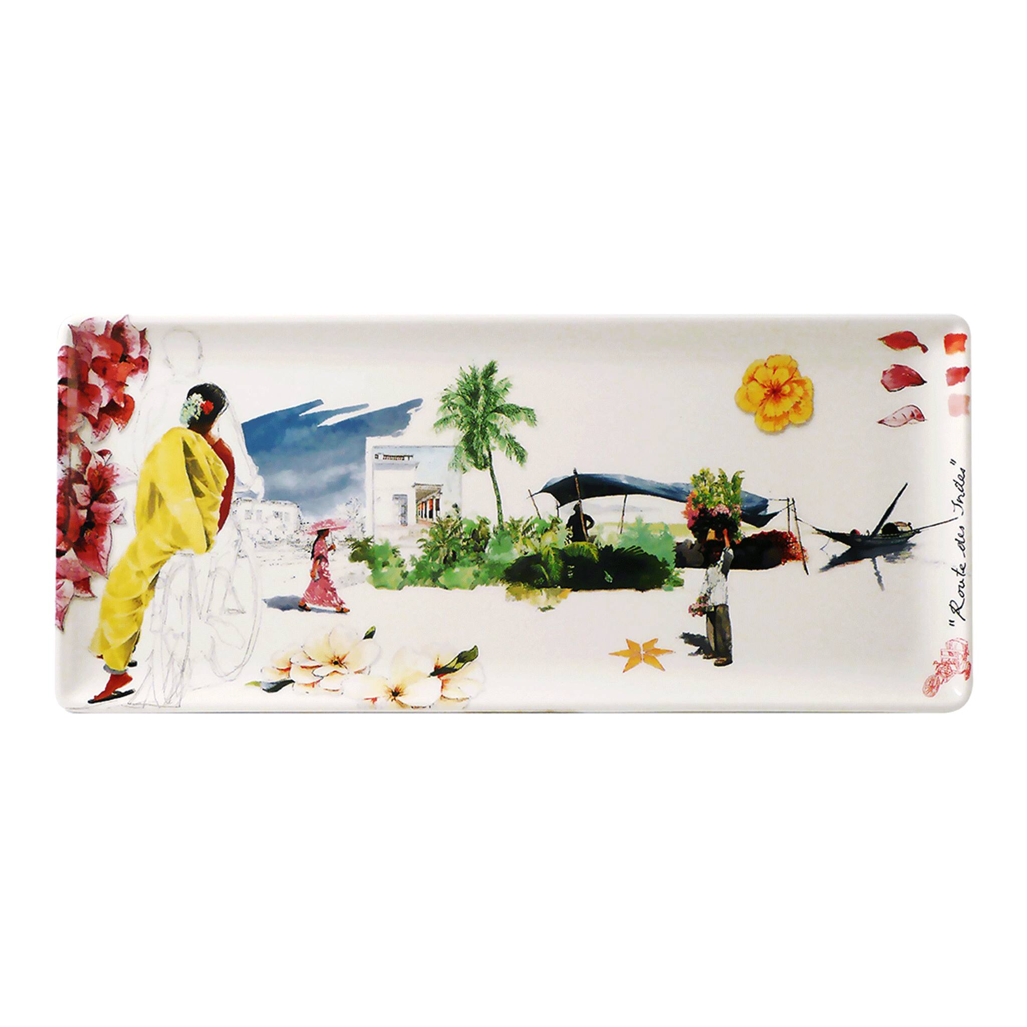 Gien Oblong Serving Tray - Route Des Indes