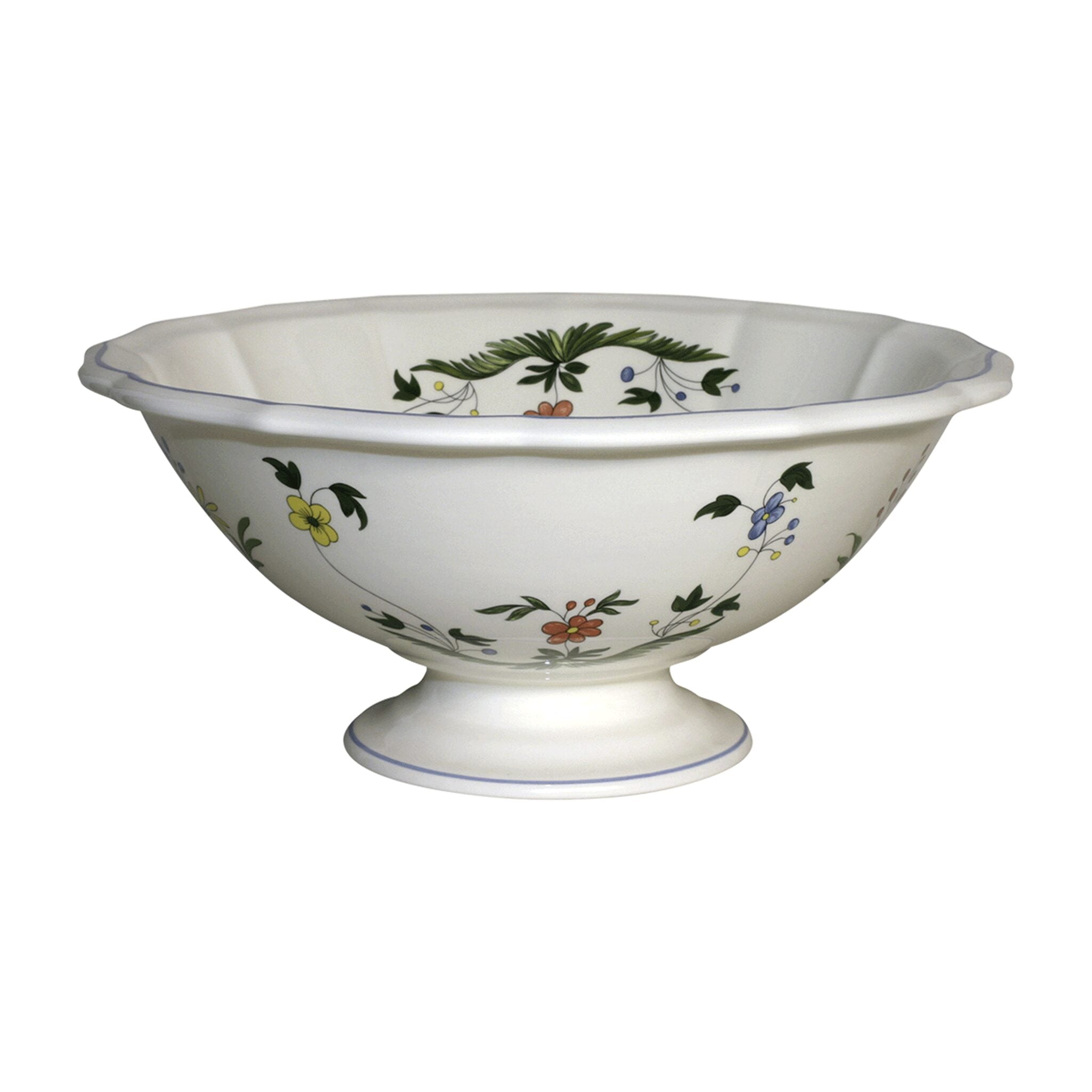 Gien Open Vegetable, Large - Oiseaux De Paradis Vegetable Bowl