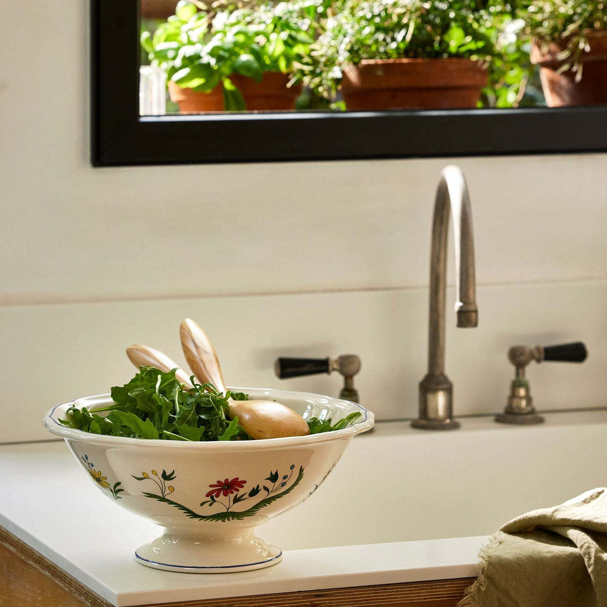 Gien Open Vegetable, Large - Oiseaux De Paradis Vegetable Bowl, alternate view