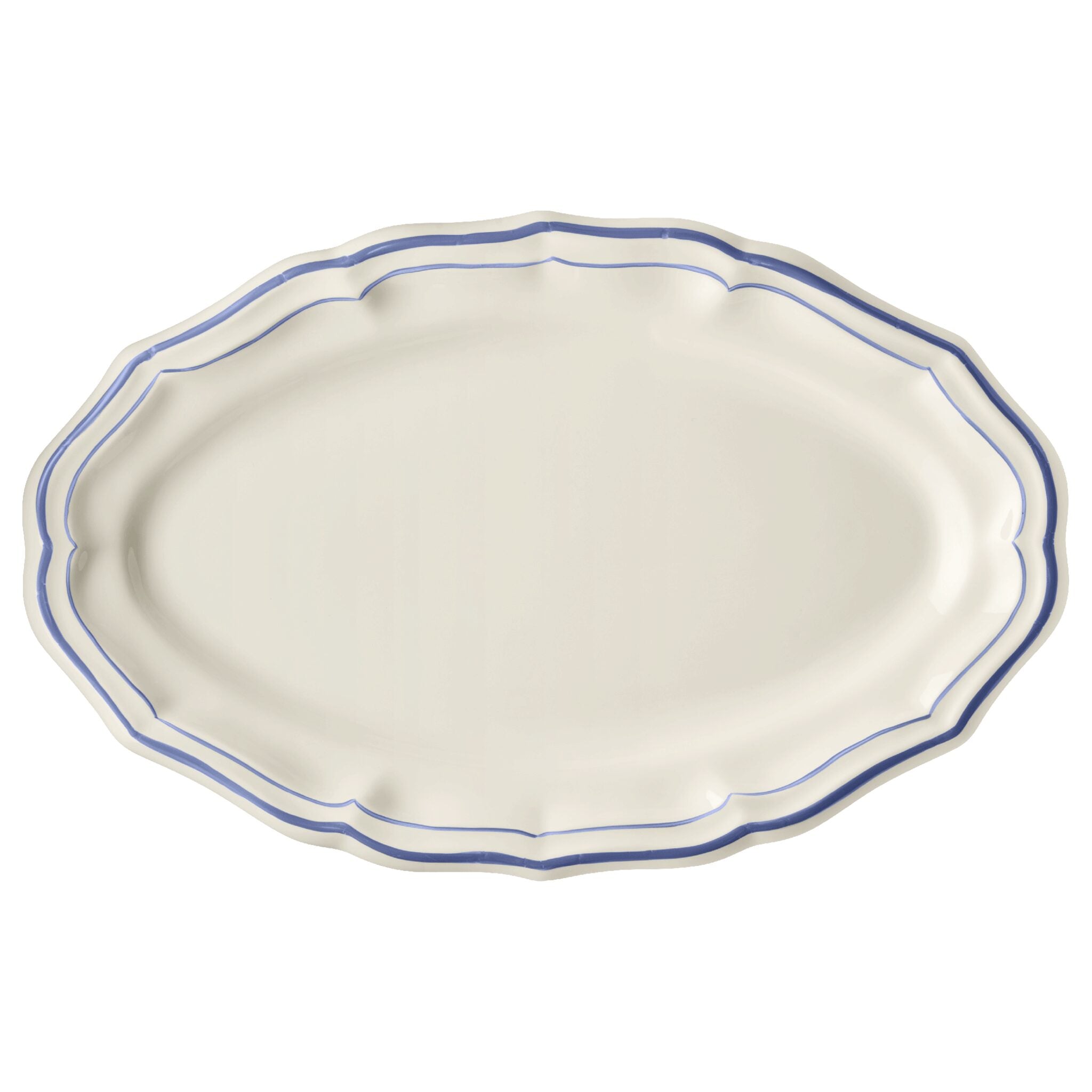 Gien Oval Platter - Filet Blue