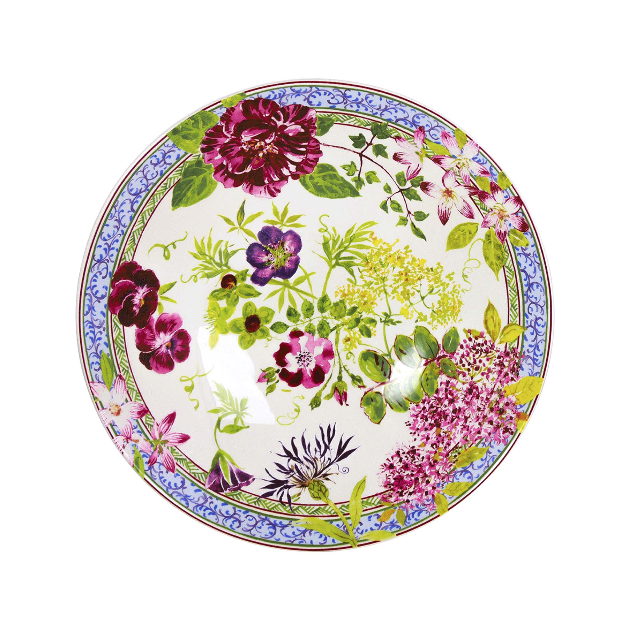 Gien Pasta Plate - Millefleurs Pasta Bowl