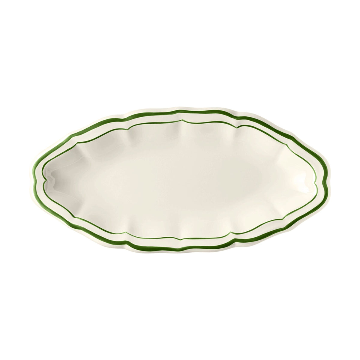 Gien Pickle Dish - Filet Fern Green