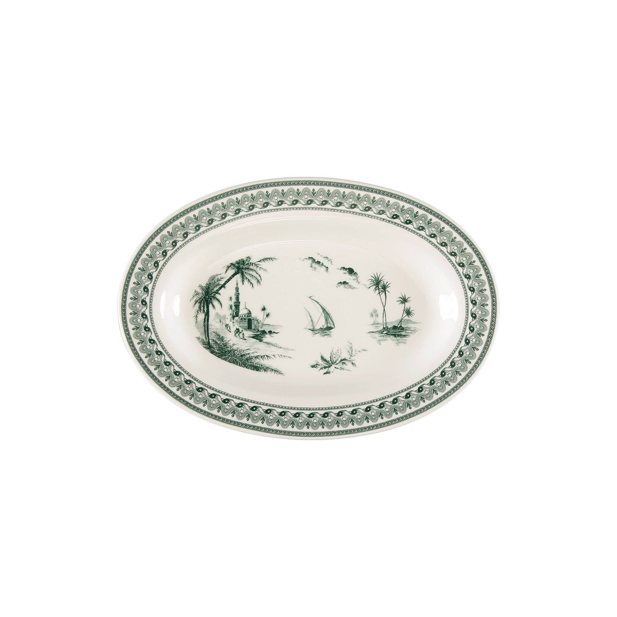Gien Pickle Dish - Les Dépareillées Green