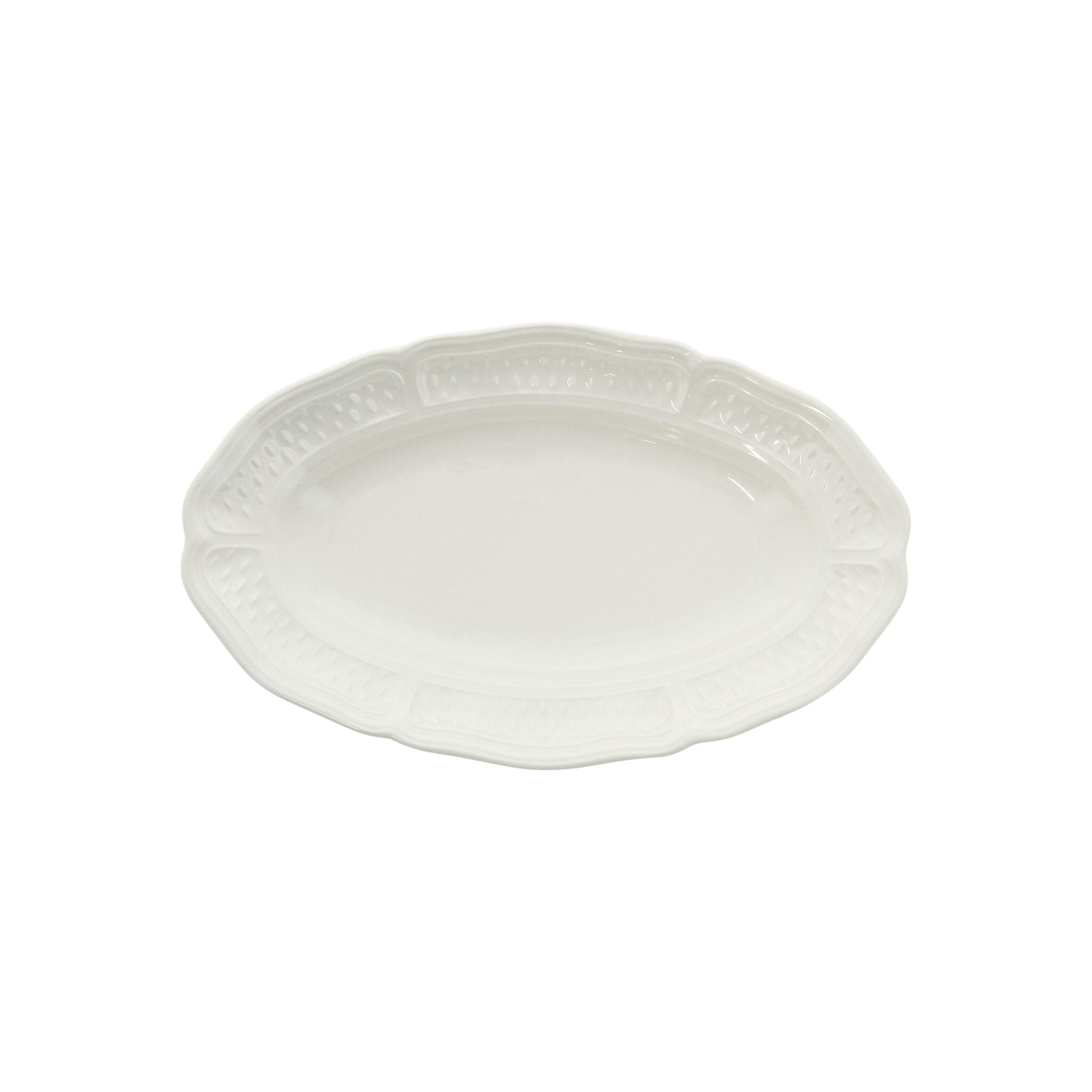 Gien Pickle Dish - Pont Aux Choux White