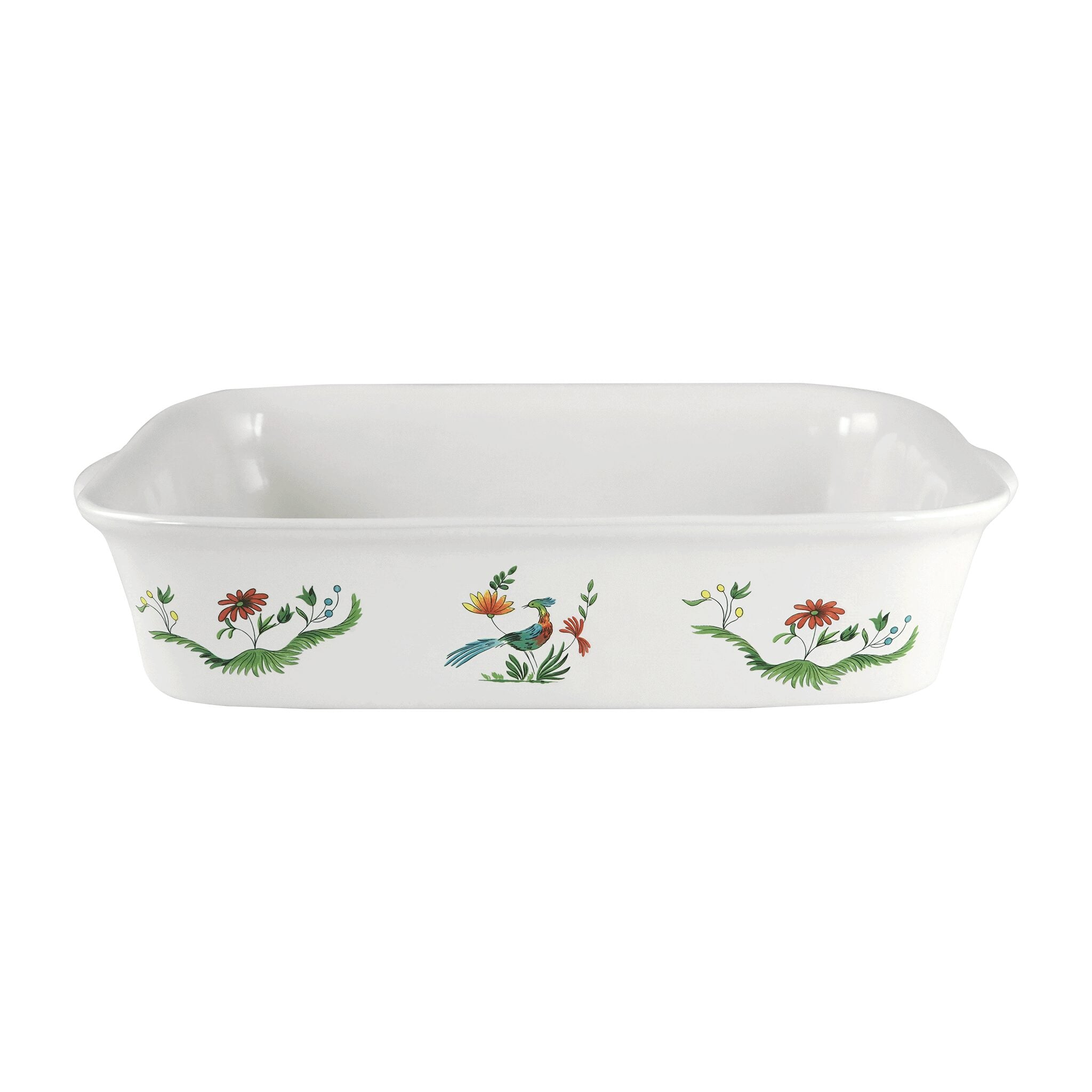 Gien Rectangular Baking Dish - Oiseaux De Paradis Baker